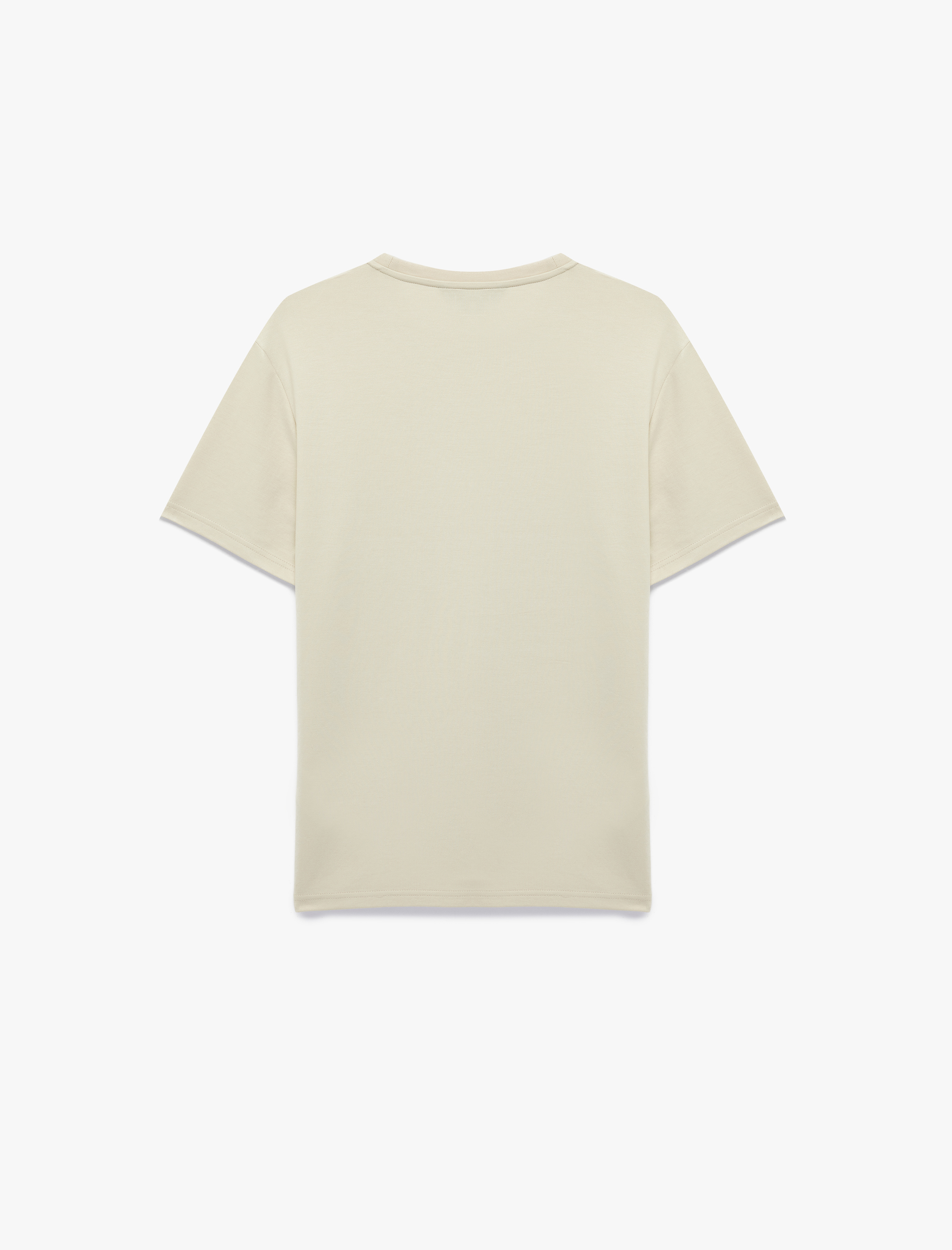   Regular Fit Kısa Kollu Bisiklet Yaka Basic Viskon Spor Tişört