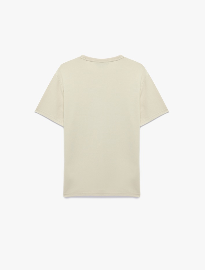  Regular Fit Kısa Kollu Bisiklet Yaka Basic Viskon Spor Tişört