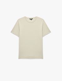 Regular Fit Kısa Kollu Bisiklet Yaka Basic Viskon Spor Tişört