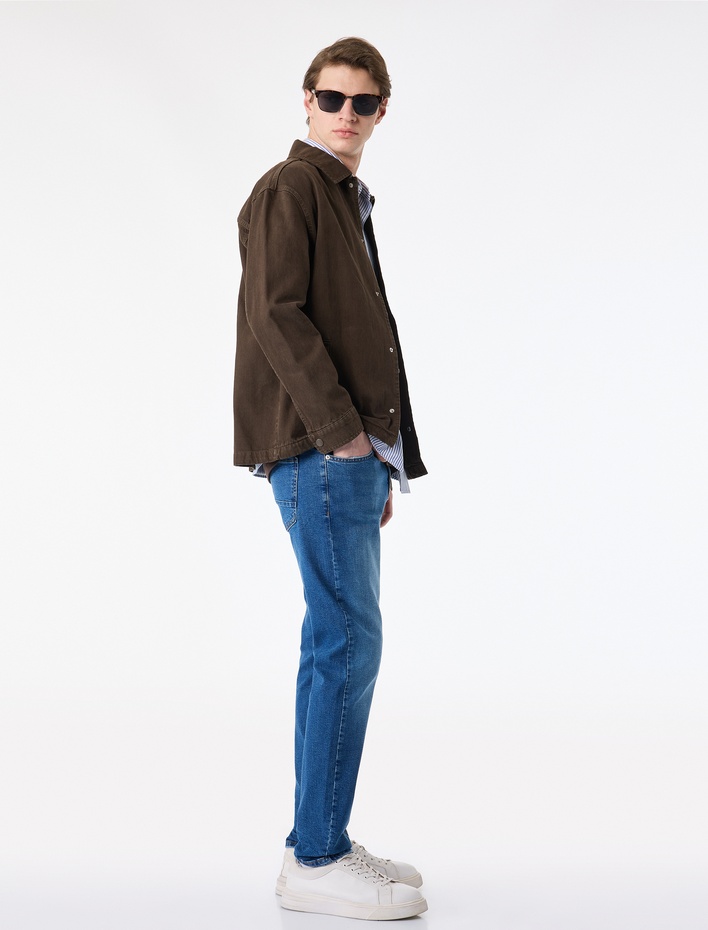  Normal Bel Slim Fit Jean Pantolon - Brad Jean