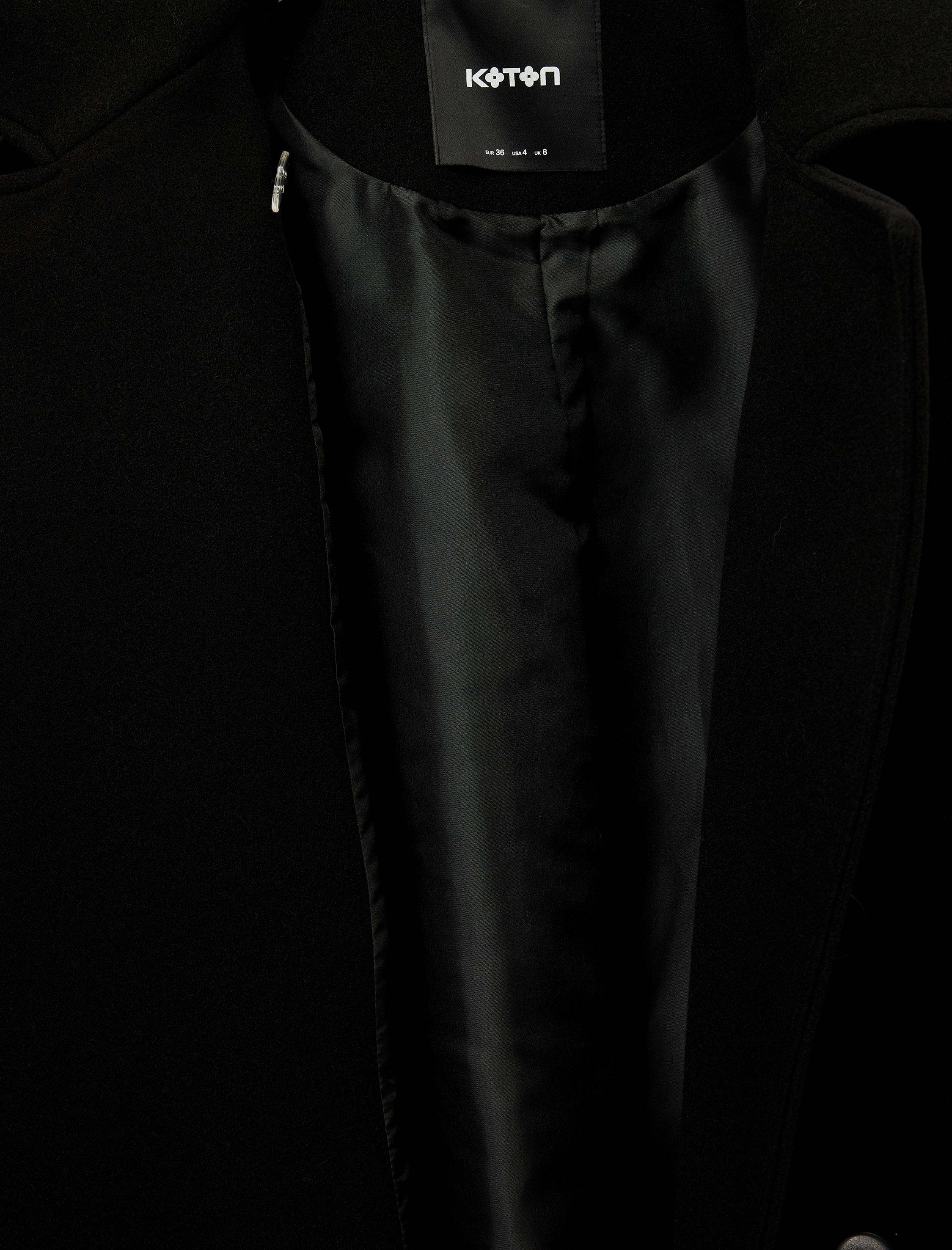   Uzun Kollu Düğmeli Cepli Kruvaze Kemerli Kısa Kaşe Kaban