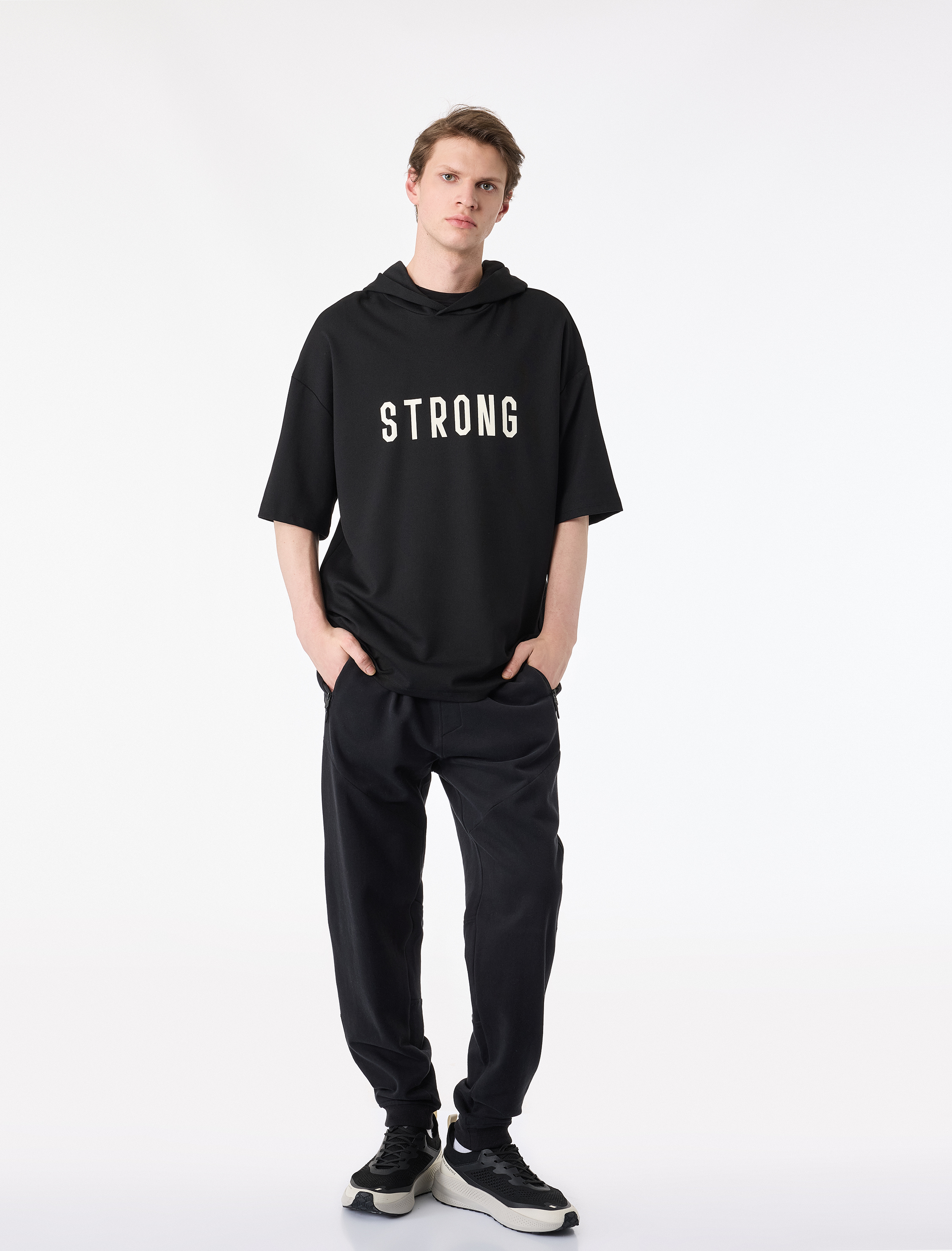   Pamuklu Cepli Beli Bağcıklı Jogger Spor Eşofman Altı