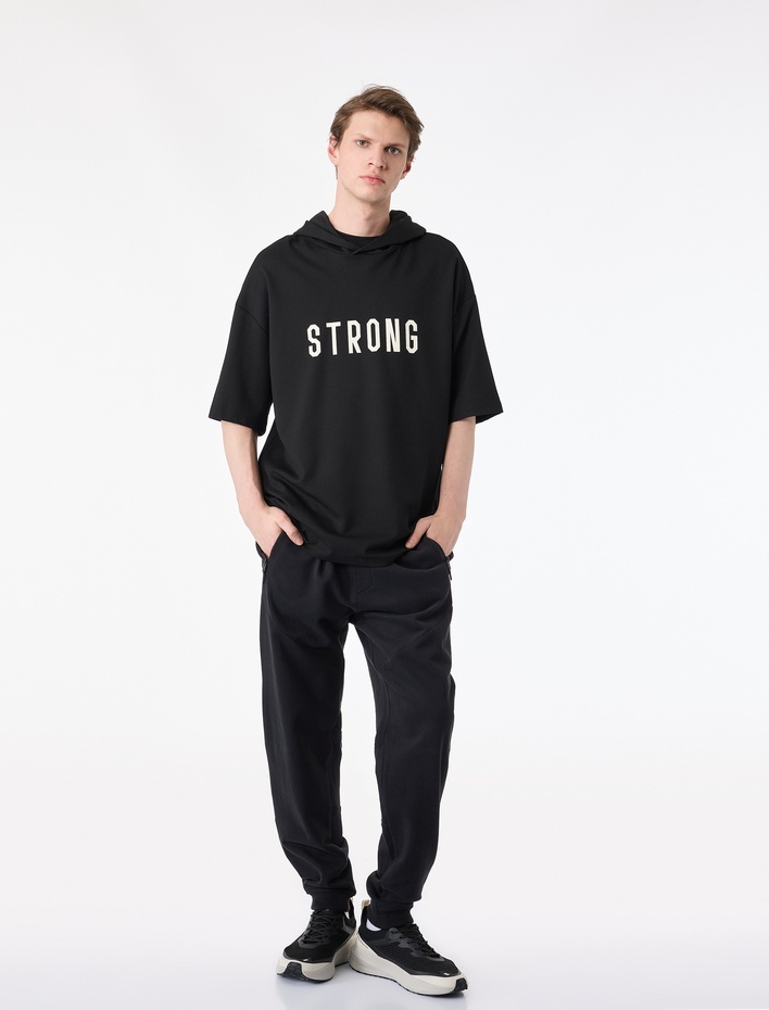  Pamuklu Cepli Beli Bağcıklı Jogger Spor Eşofman Altı