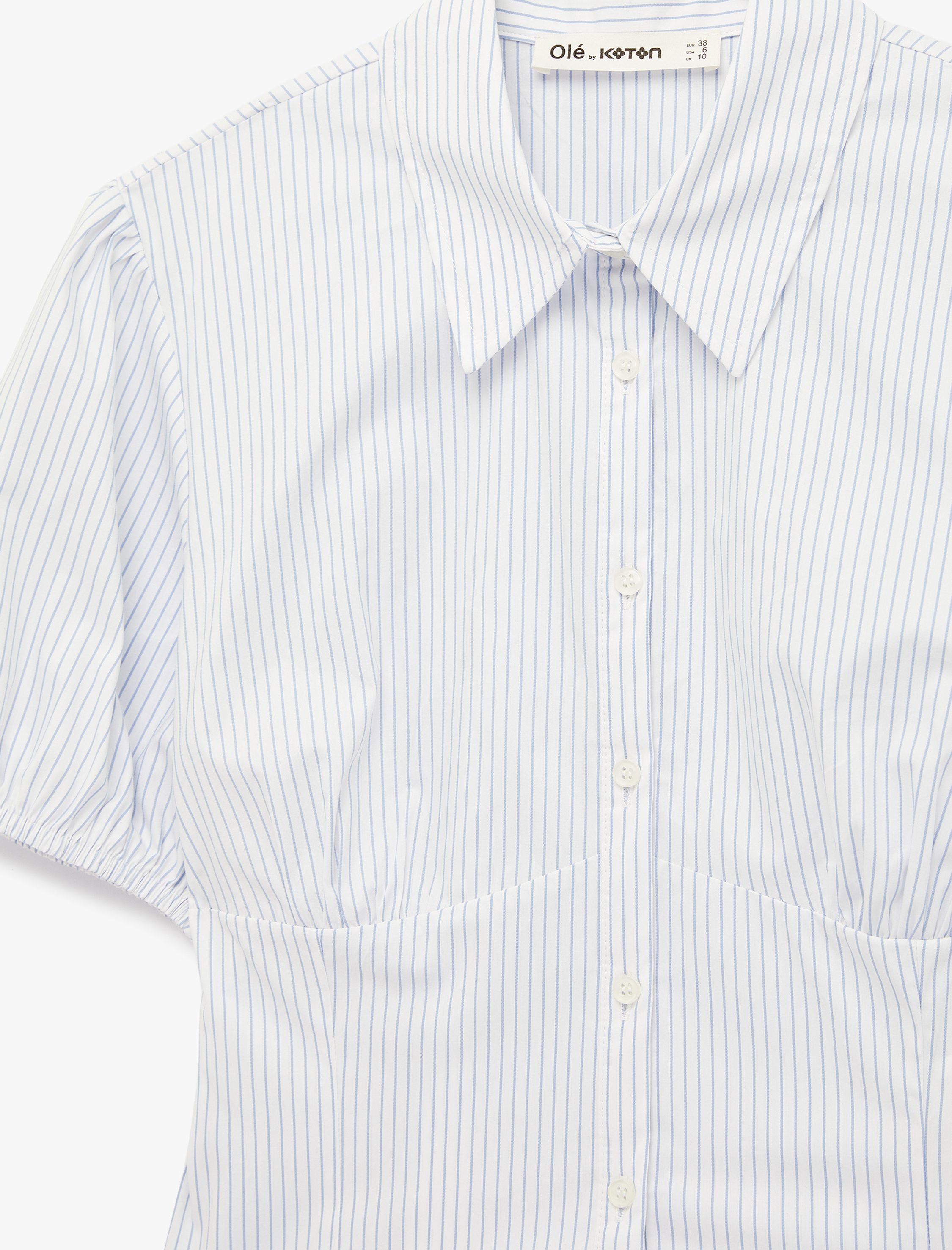   Pamuklu Slim Fit Kısa Kollu Çizgili Gömlek