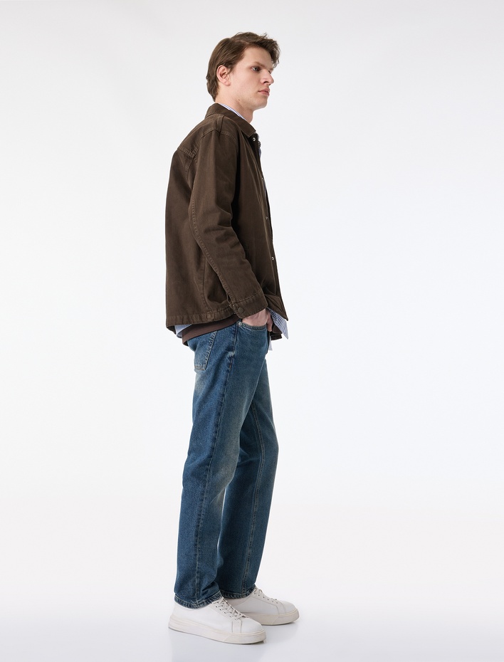  Normal Bel Düz Paça Straight Fit Jean Pantolon - Mark Jean