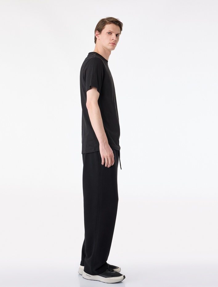  Beli Bağcıklı Cepli Rahat Kalıp Geniş Paça Spor Eşofman Altı