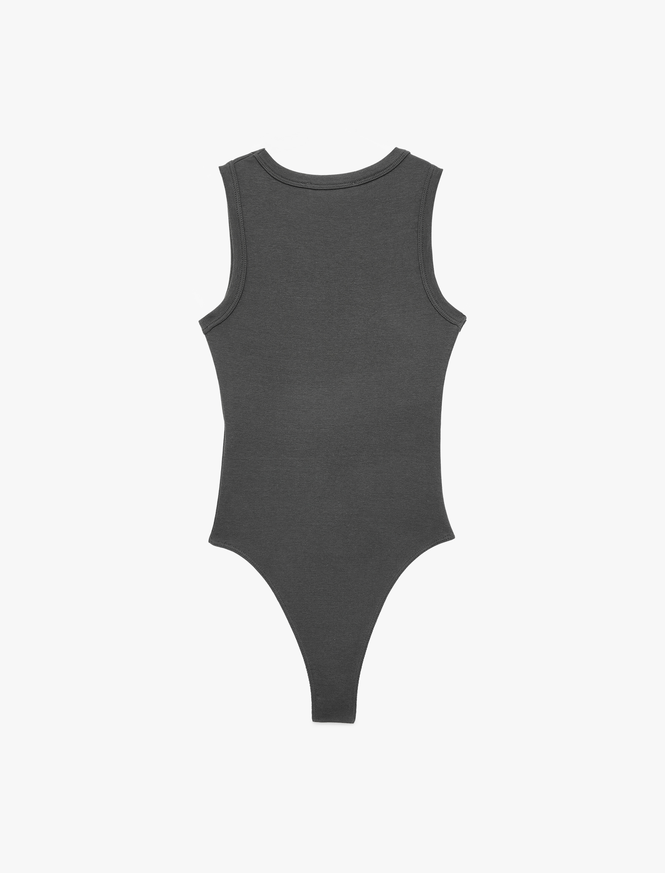   Çıtçıt Düğme Detaylı Kolsuz Bisiklet Yaka Bodysuit