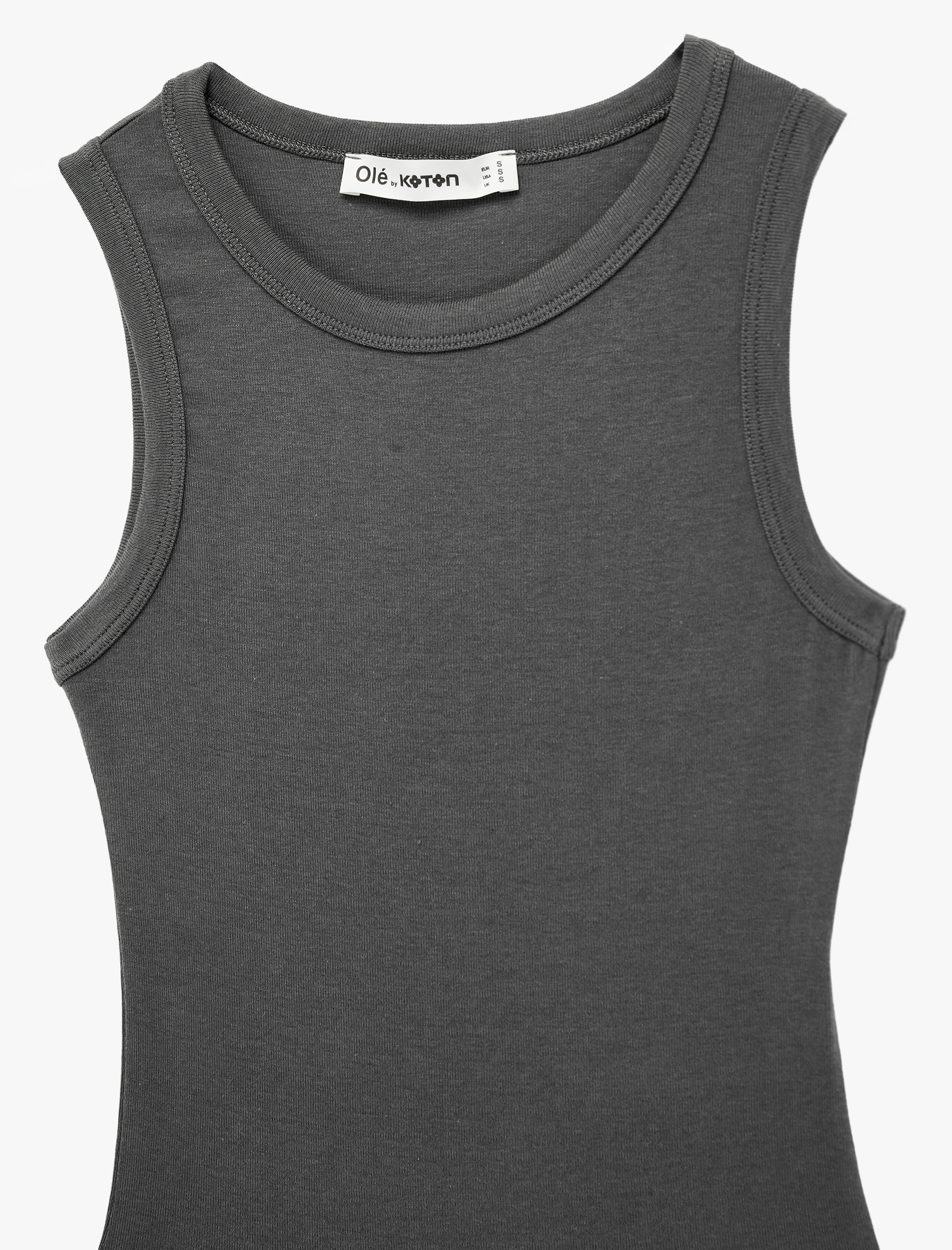   Çıtçıt Düğme Detaylı Kolsuz Bisiklet Yaka Bodysuit