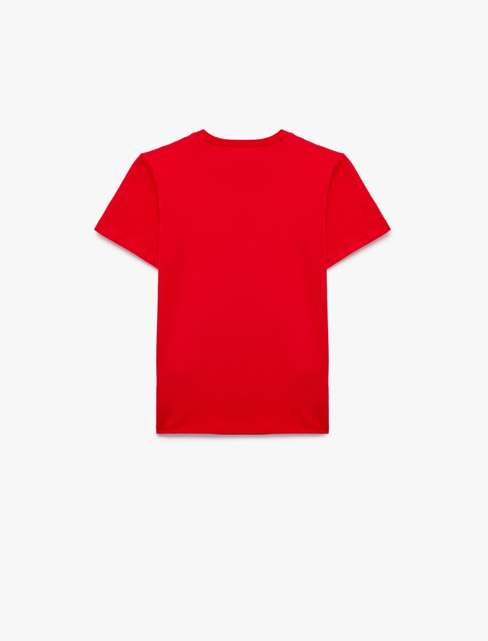 Erkek Çocuk Kısa Kollu Bisiklet Yaka Pamuklu Basic Tişört