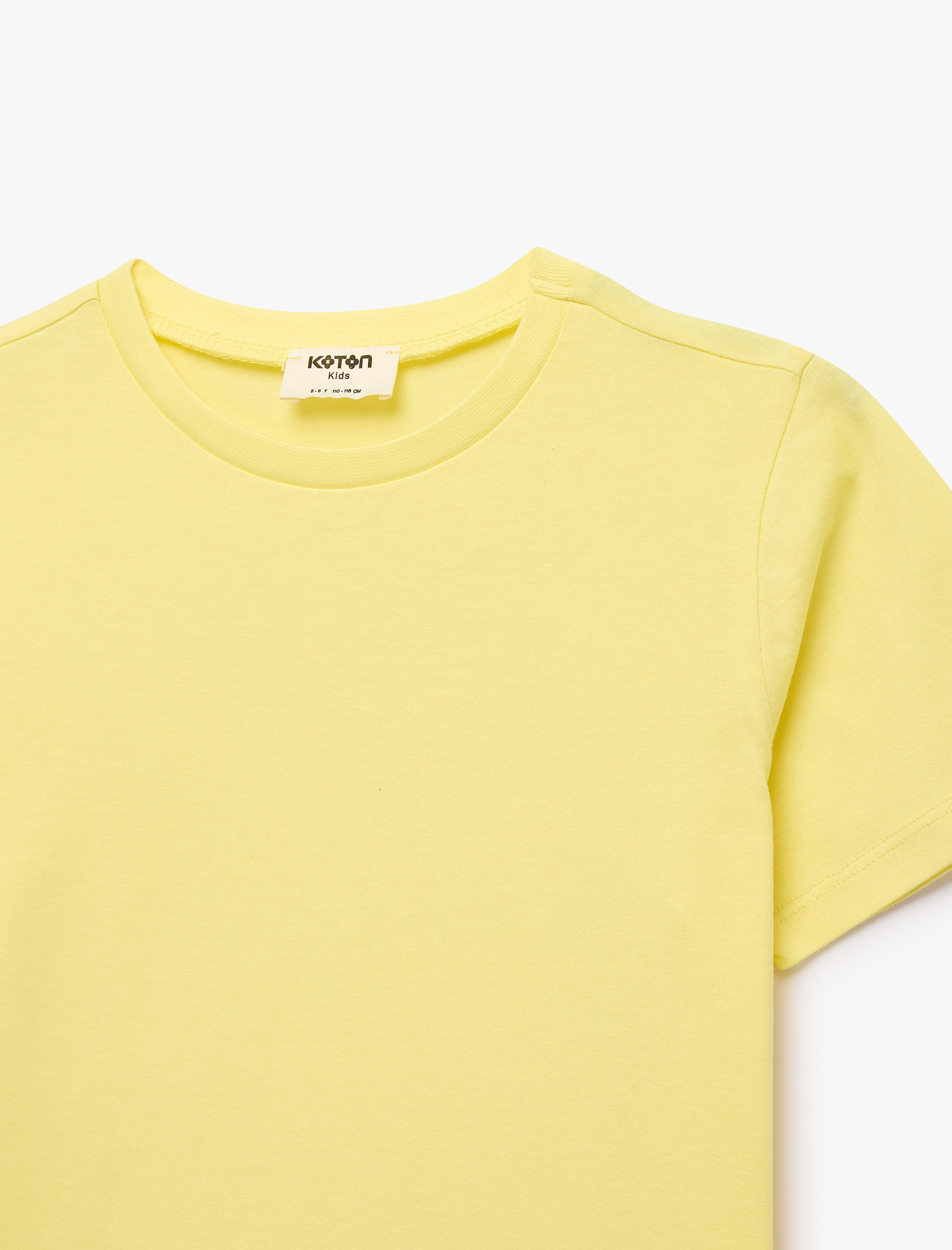  Erkek Çocuk Kısa Kollu Bisiklet Yaka Pamuklu Basic Tişört