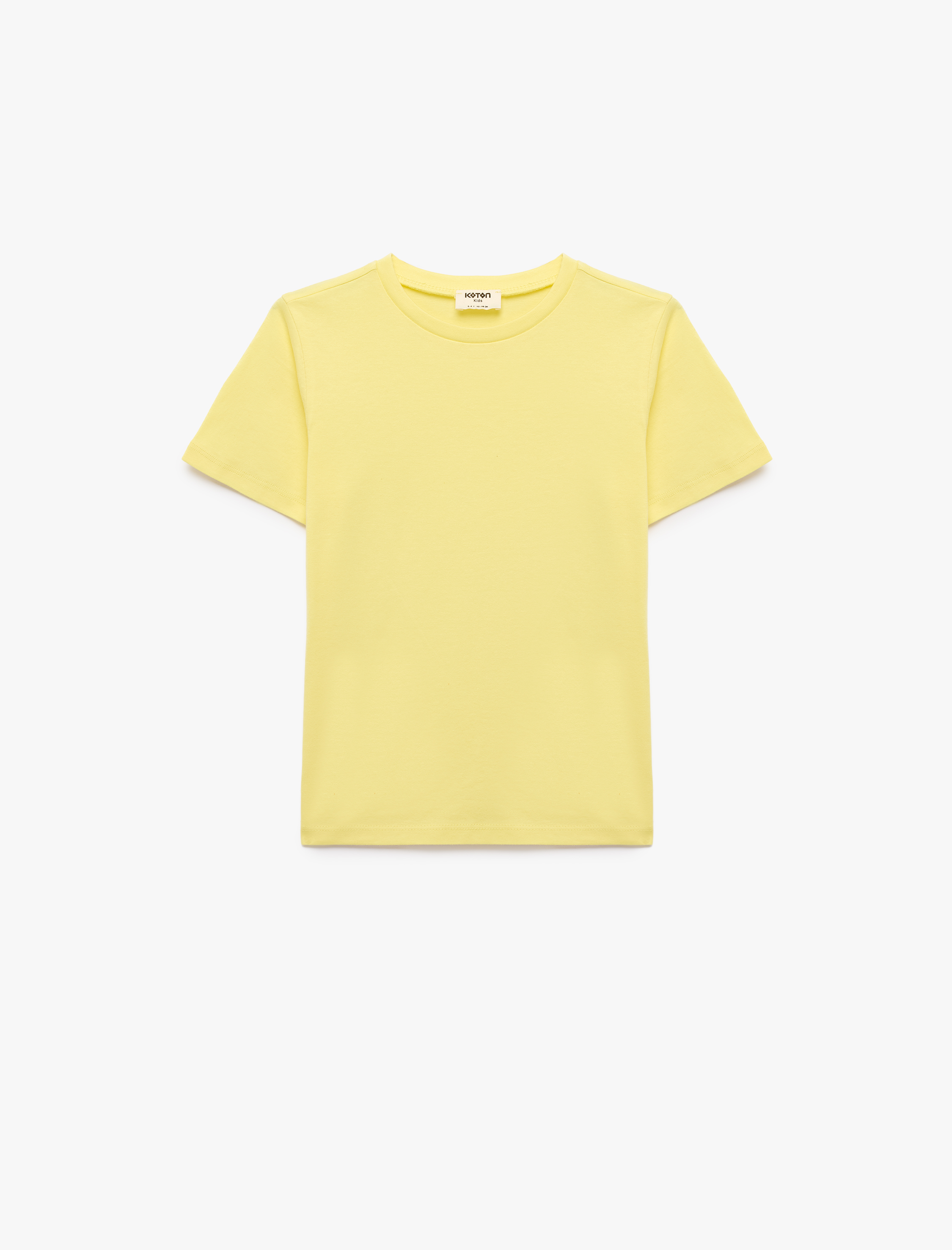  Erkek Çocuk Kısa Kollu Bisiklet Yaka Pamuklu Basic Tişört