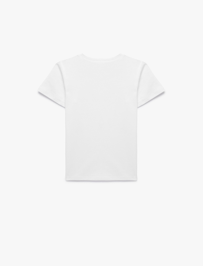 Erkek Çocuk Kısa Kollu Bisiklet Yaka Pamuklu Basic Tişört