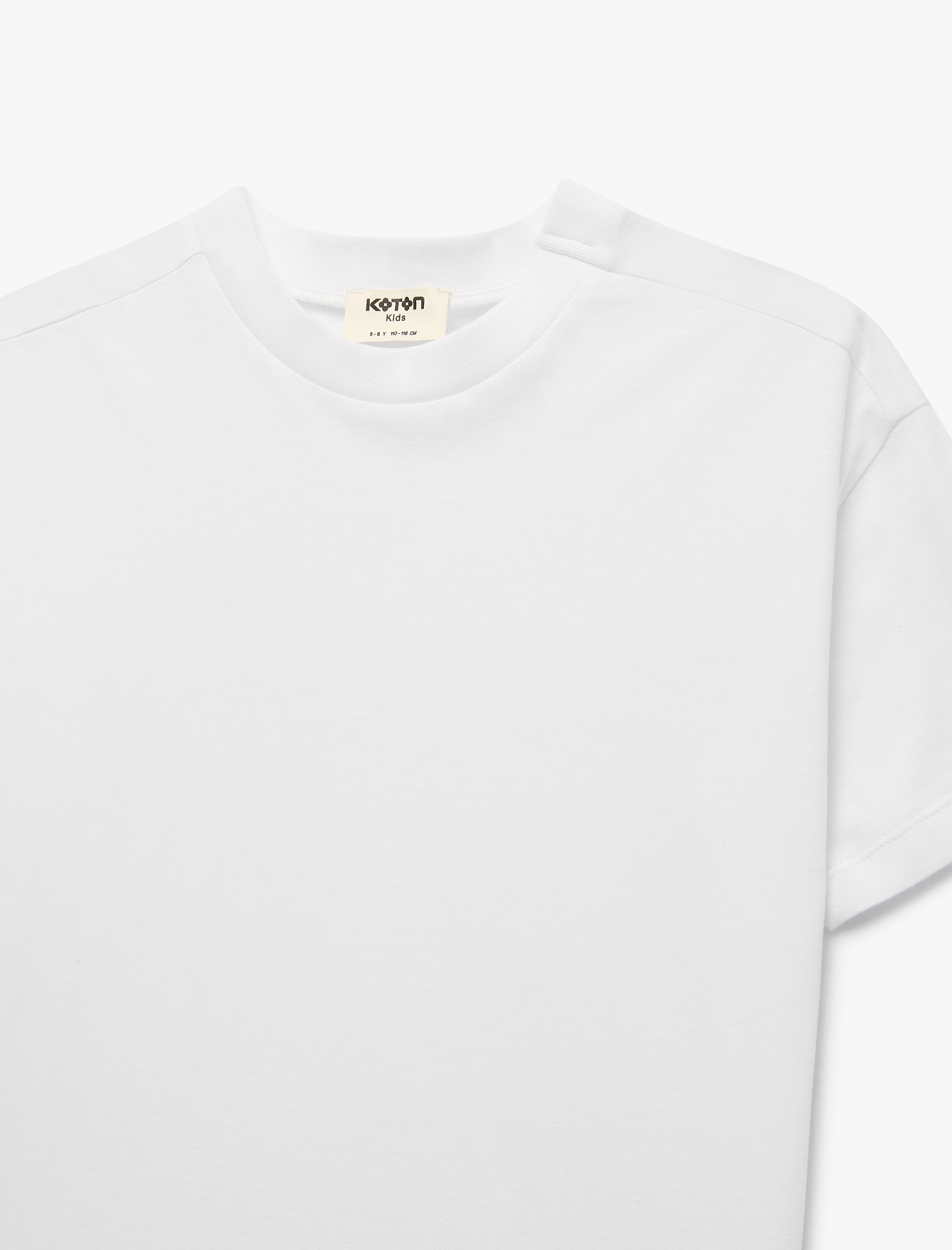  Erkek Çocuk Pamuklu Kısa Kollu Bisiklet Yaka Oversize Basic Tişört