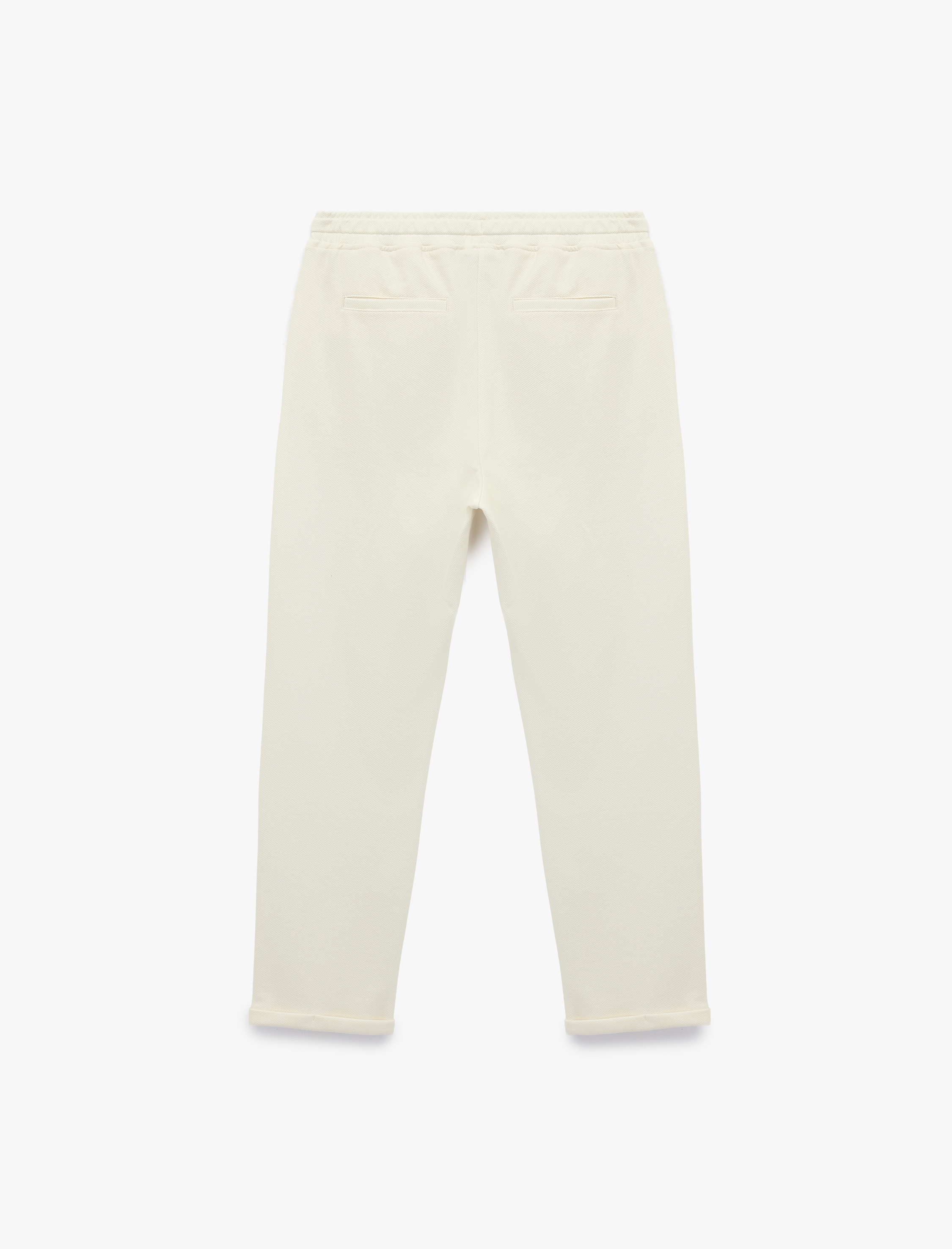   Straight Fit Cepli Duble Paça Beli Bağcıklı Pantolon