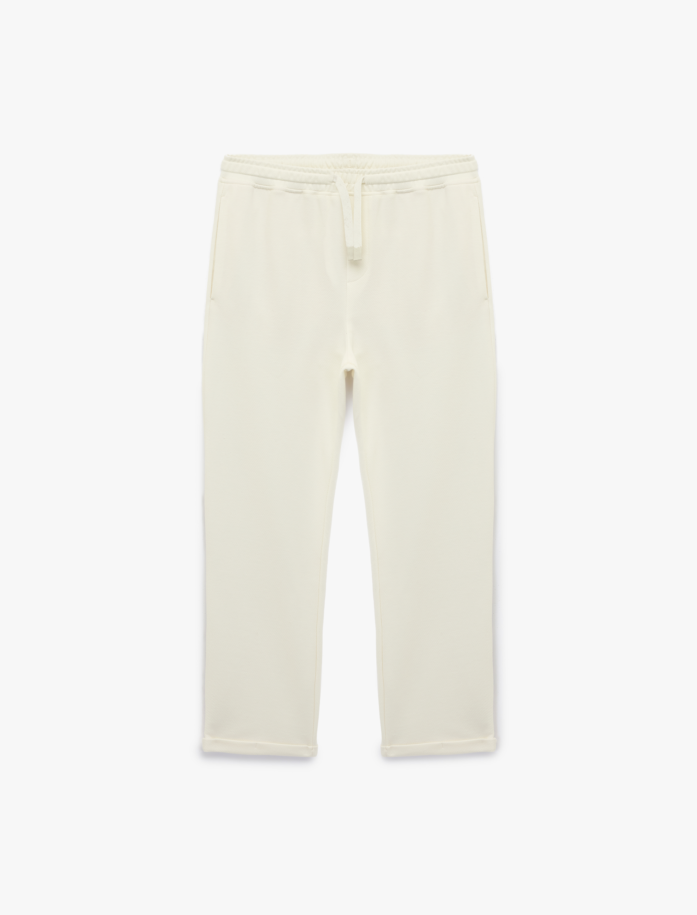   Straight Fit Cepli Duble Paça Beli Bağcıklı Pantolon