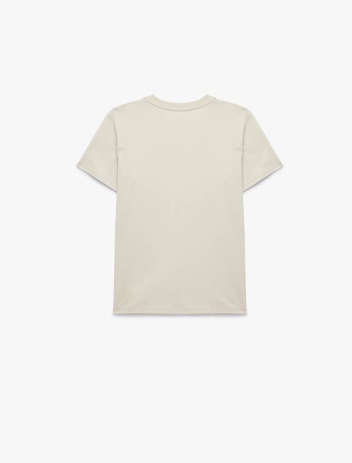 Erkek Çocuk Pamuklu Kısa Kollu Bisiklet Yaka Baskılı Tişört