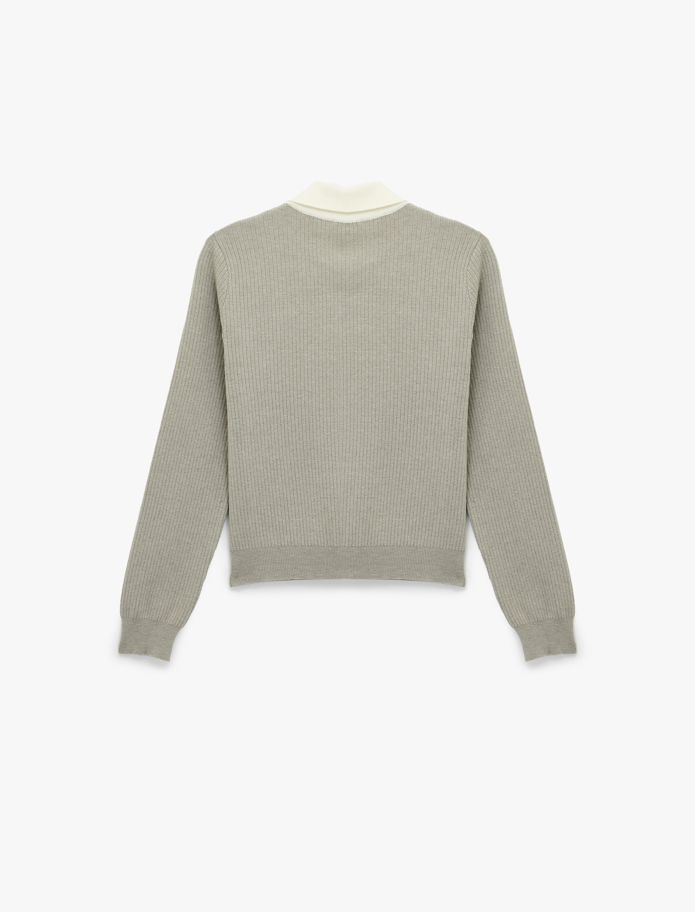   Uzun Kollu Basic Düğmeli Slim Fit Gömlek Yaka Hırka