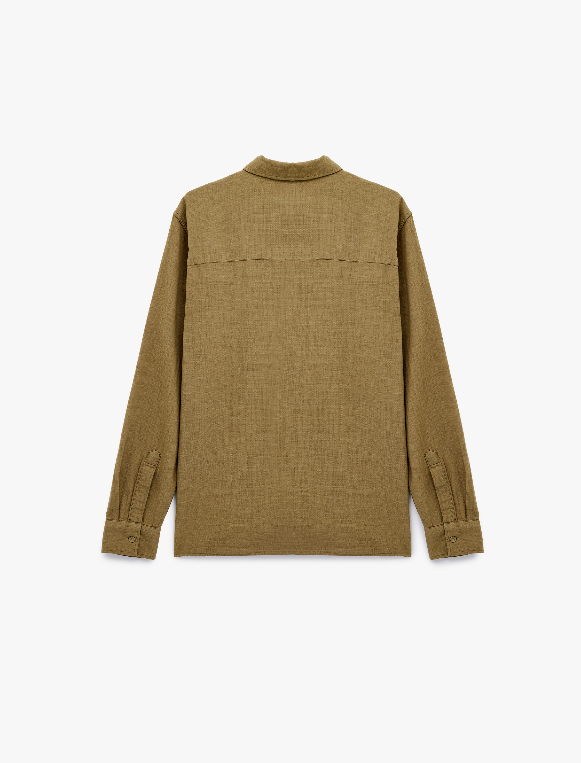   Regular Fit Pamuklu Klasik Yaka Düğmeli Uzun Kollu Gömlek