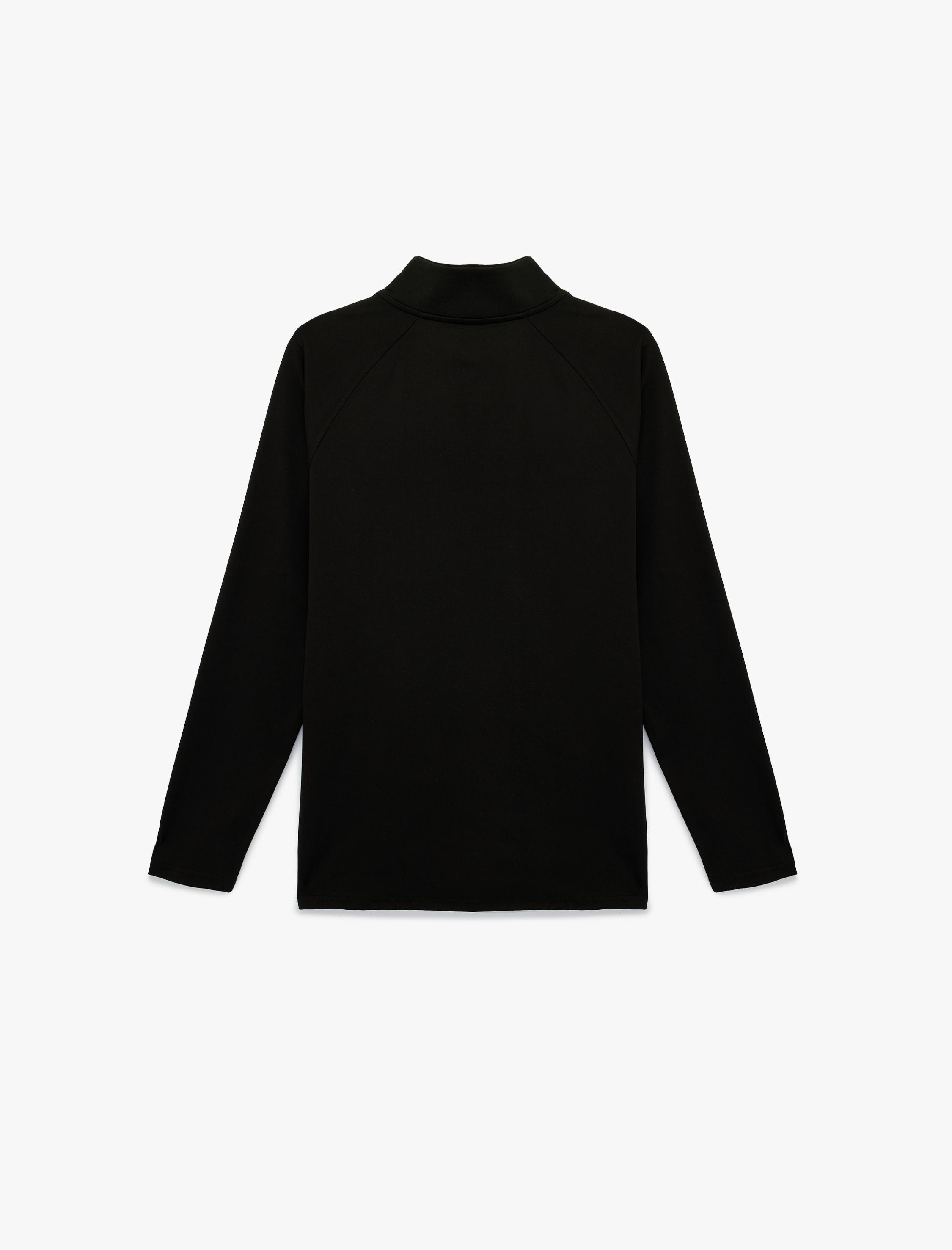   Dik Yaka Yarım Fermuarlı Uzun Kollu Spor Tişört