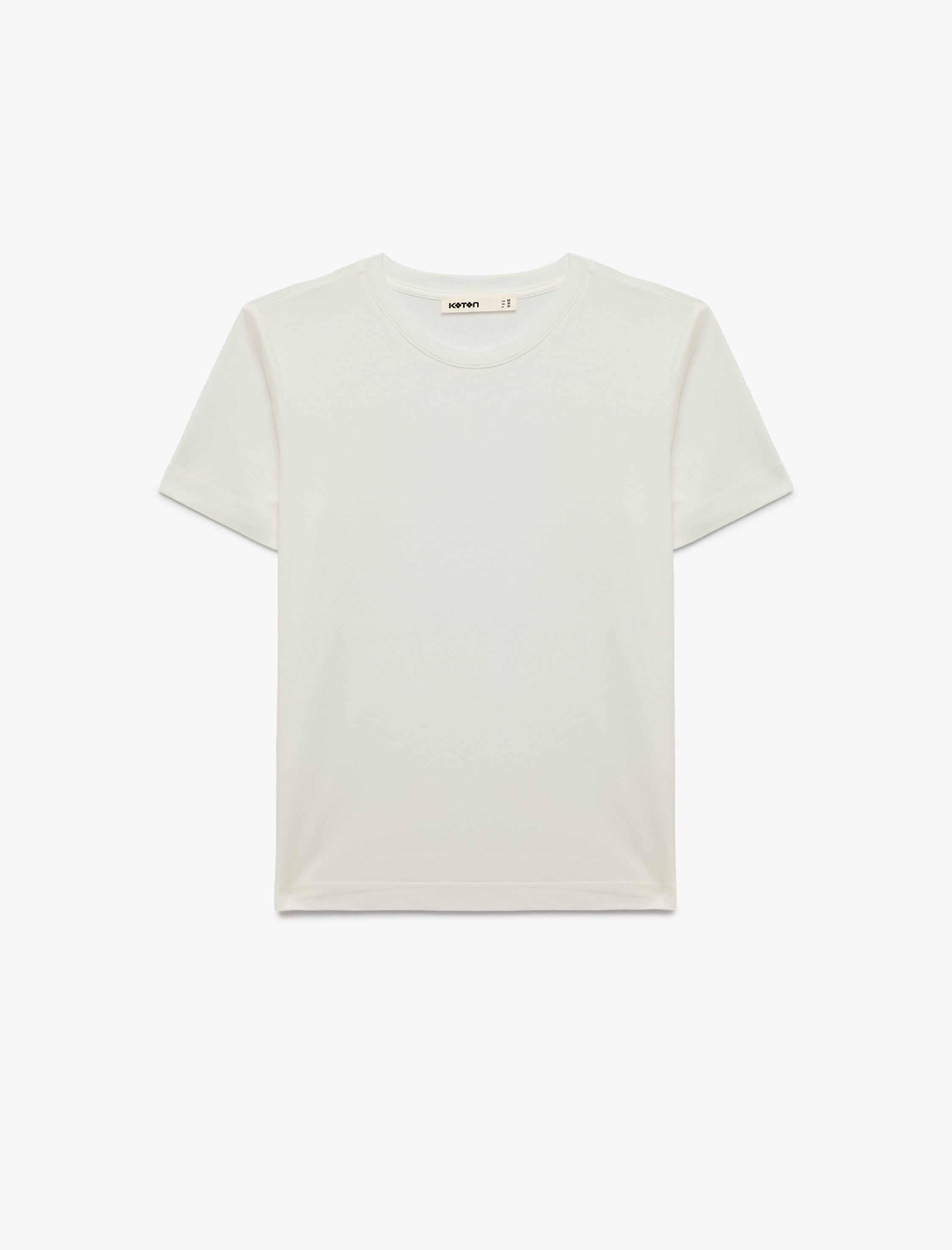   Slim Fit Kısa Kollu Bisiklet Yaka Modal Tişört