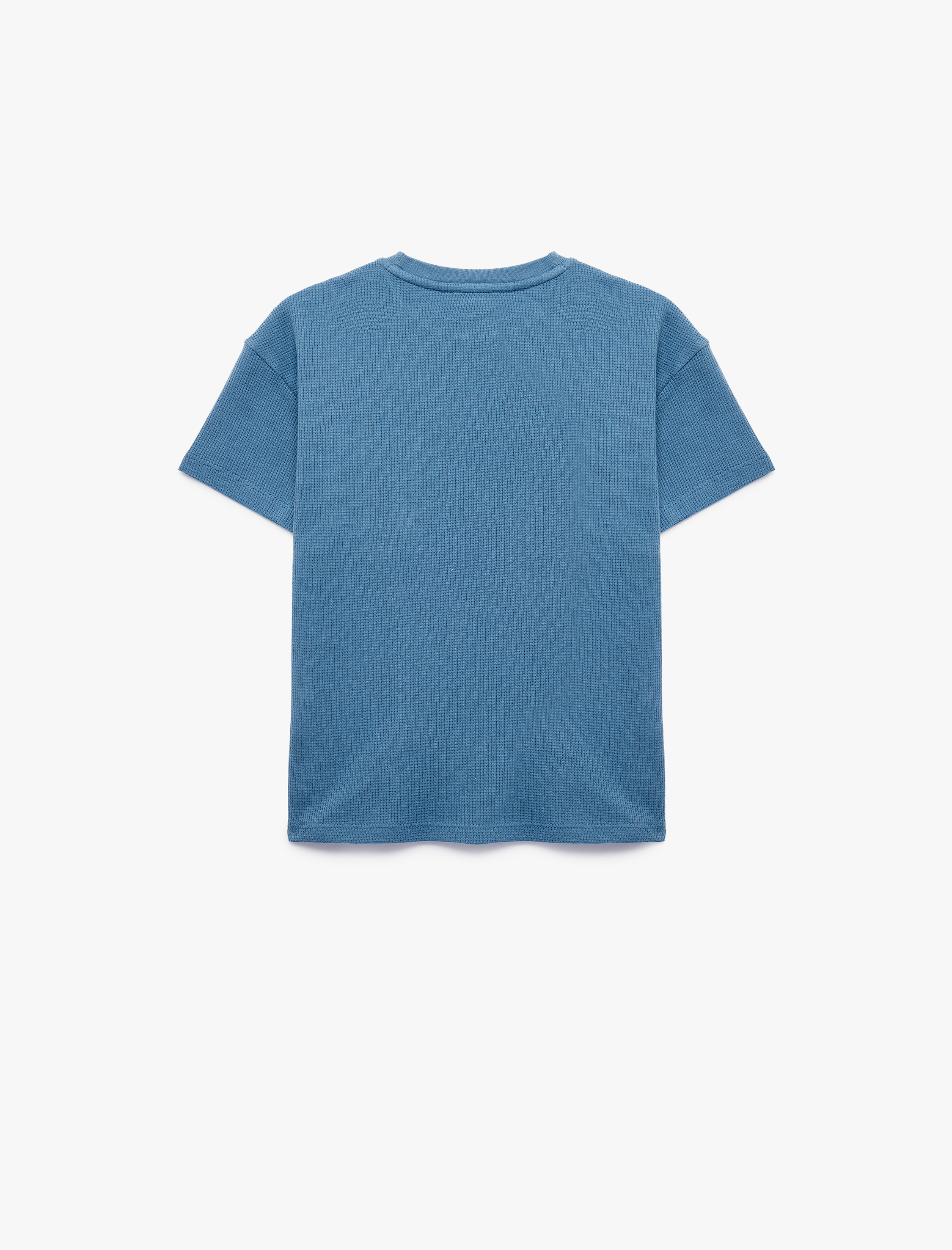  Erkek Çocuk Pamuklu Cepli Kısa Kollu Bisiklet Yaka Oversize Tişört