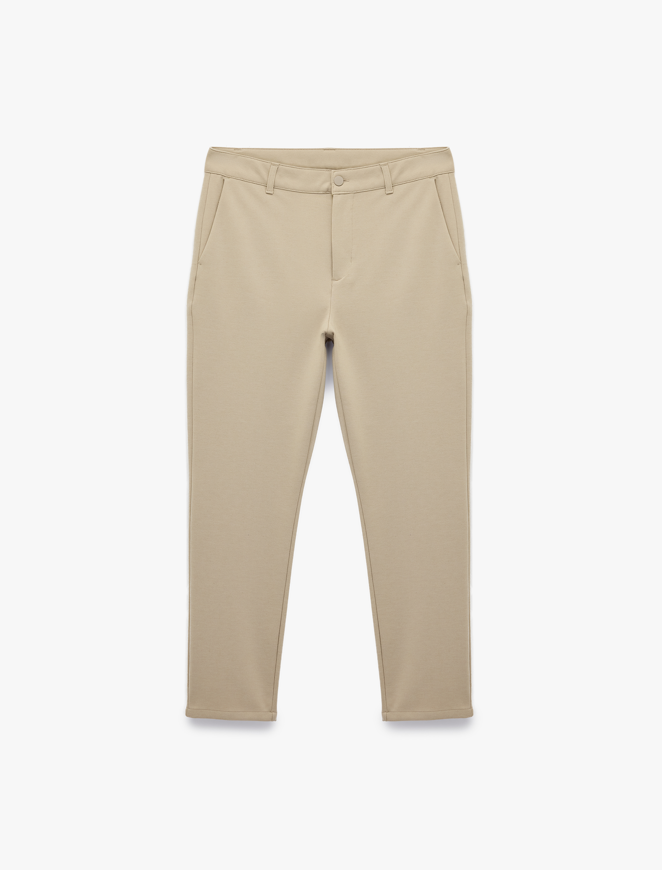   Düğmeli Cepli Viskon Karışımlı Slim Fit Kumaş Pantolon