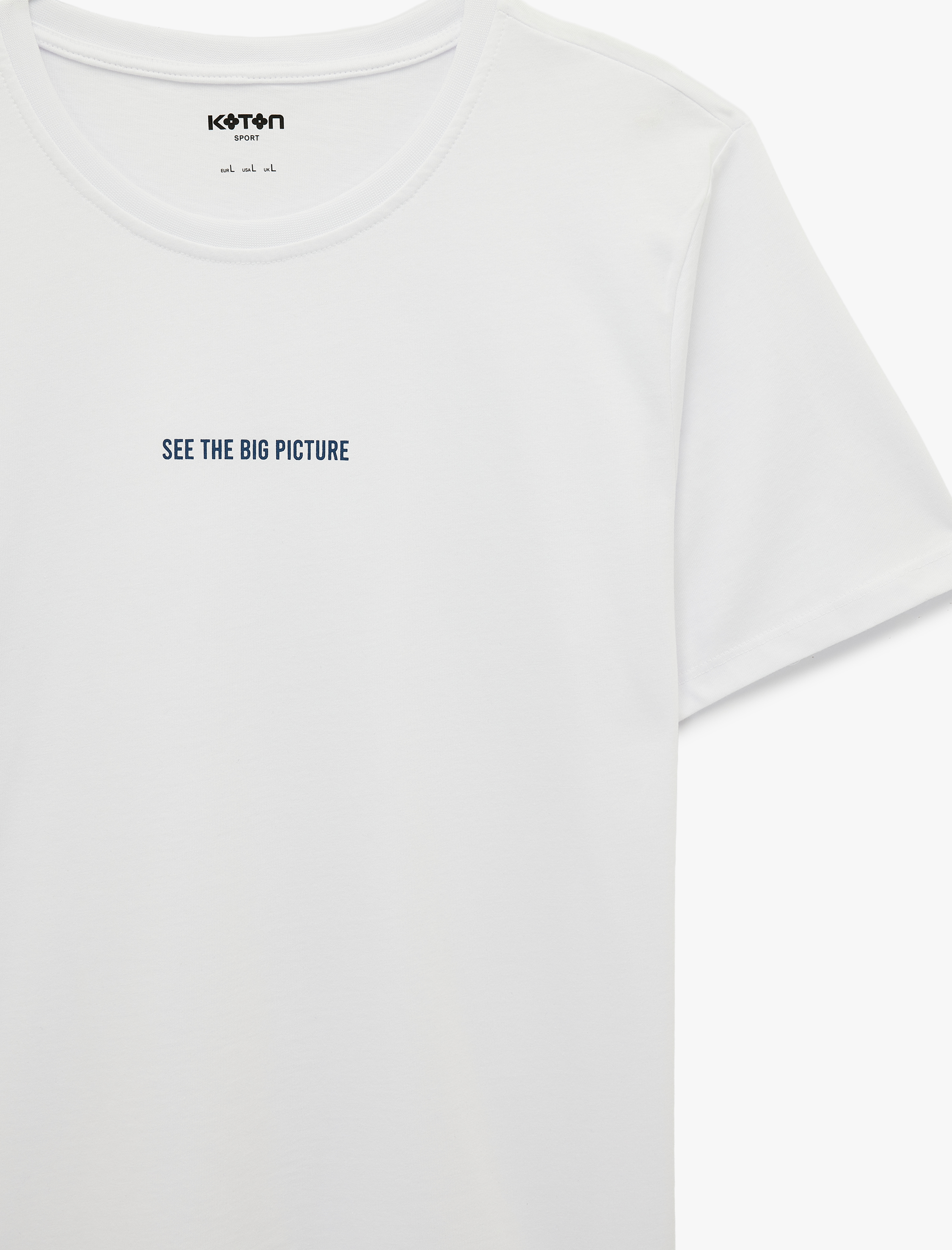   Kısa Kollu Regular Fit Bisiklet Yaka Pamuklu Baskılı Spor Tişört