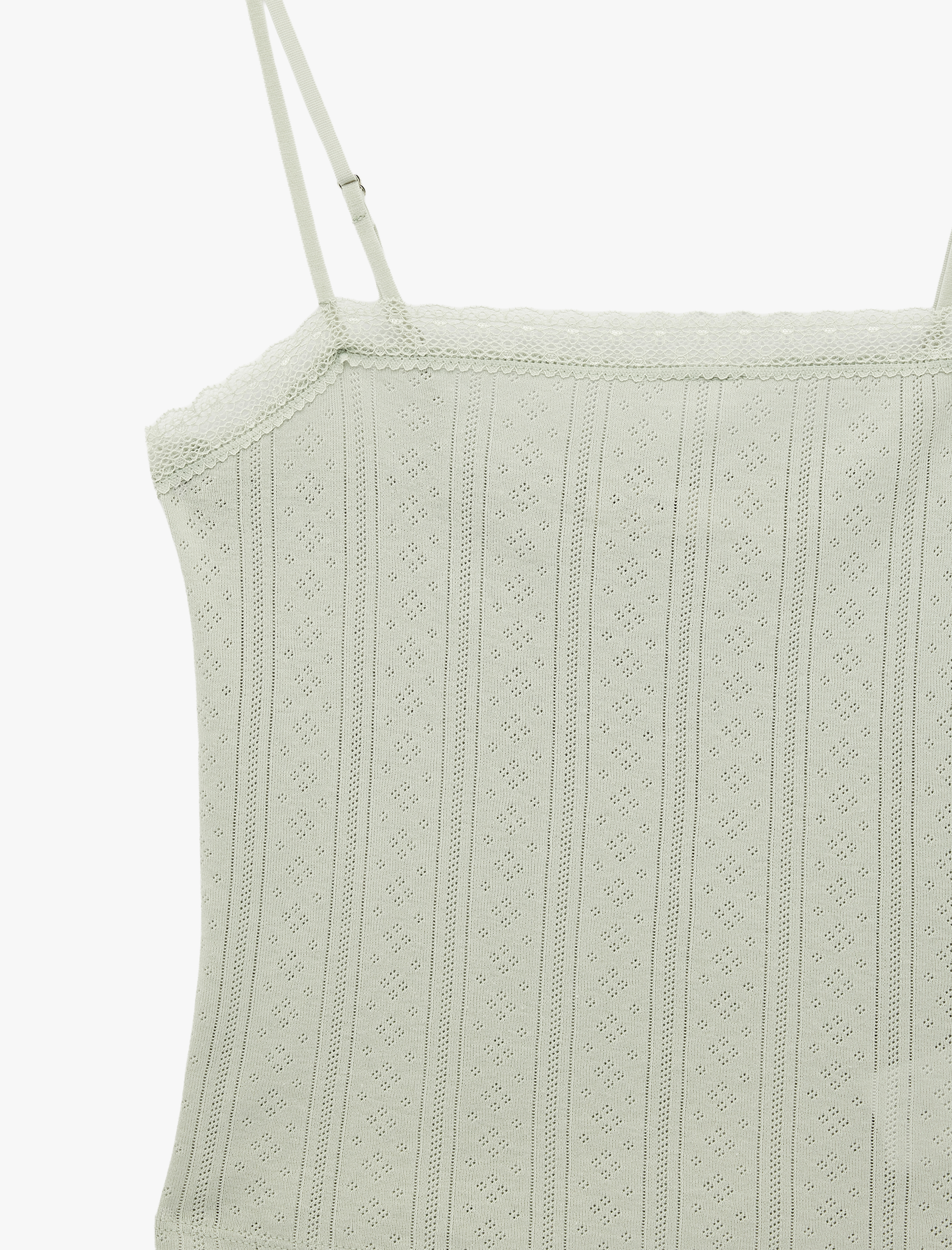   Pamuklu Kare Yaka Askılı Pijama Üstü