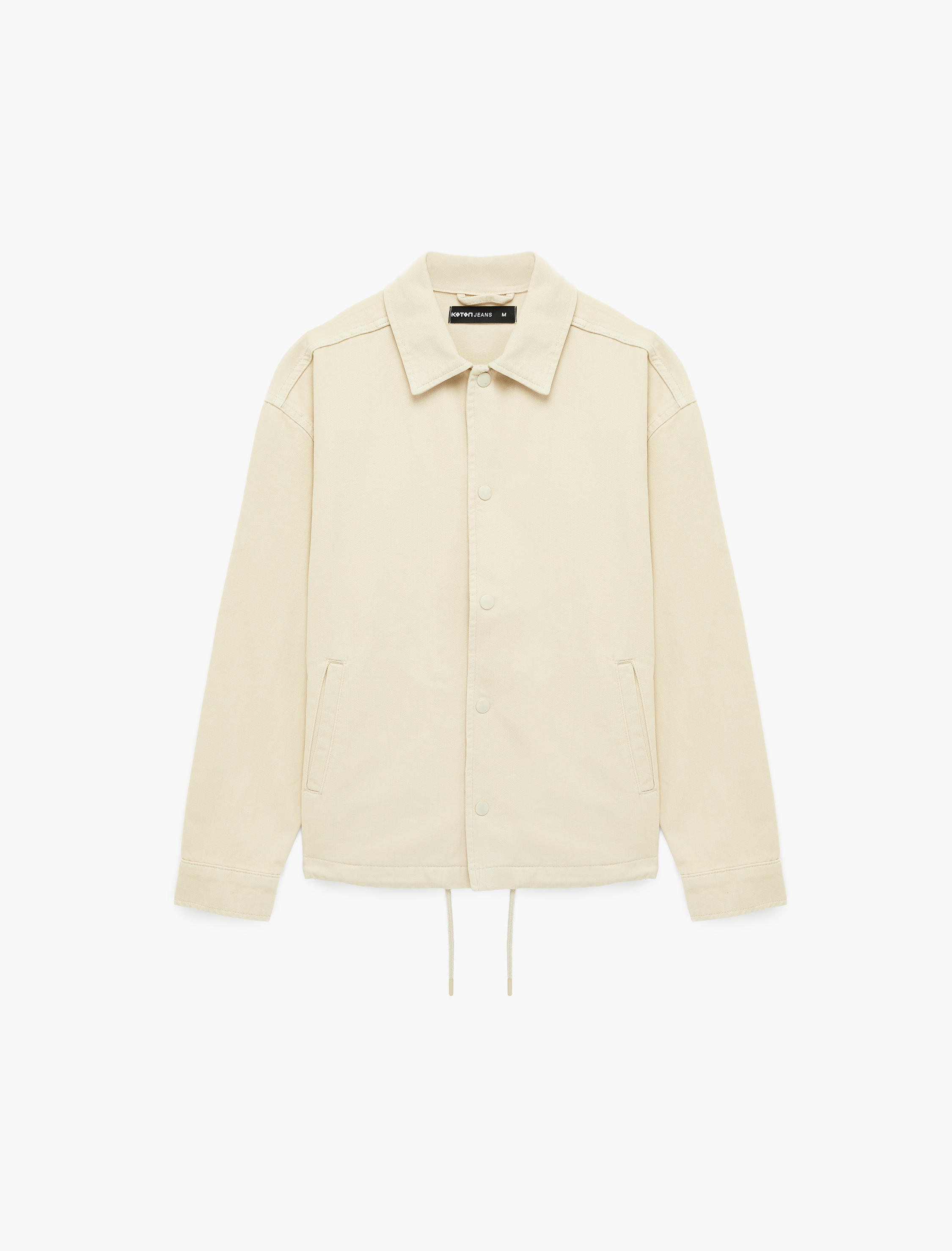   Pamuklu Cepli Uzun Kollu Gömlek Yaka Jean Ceket