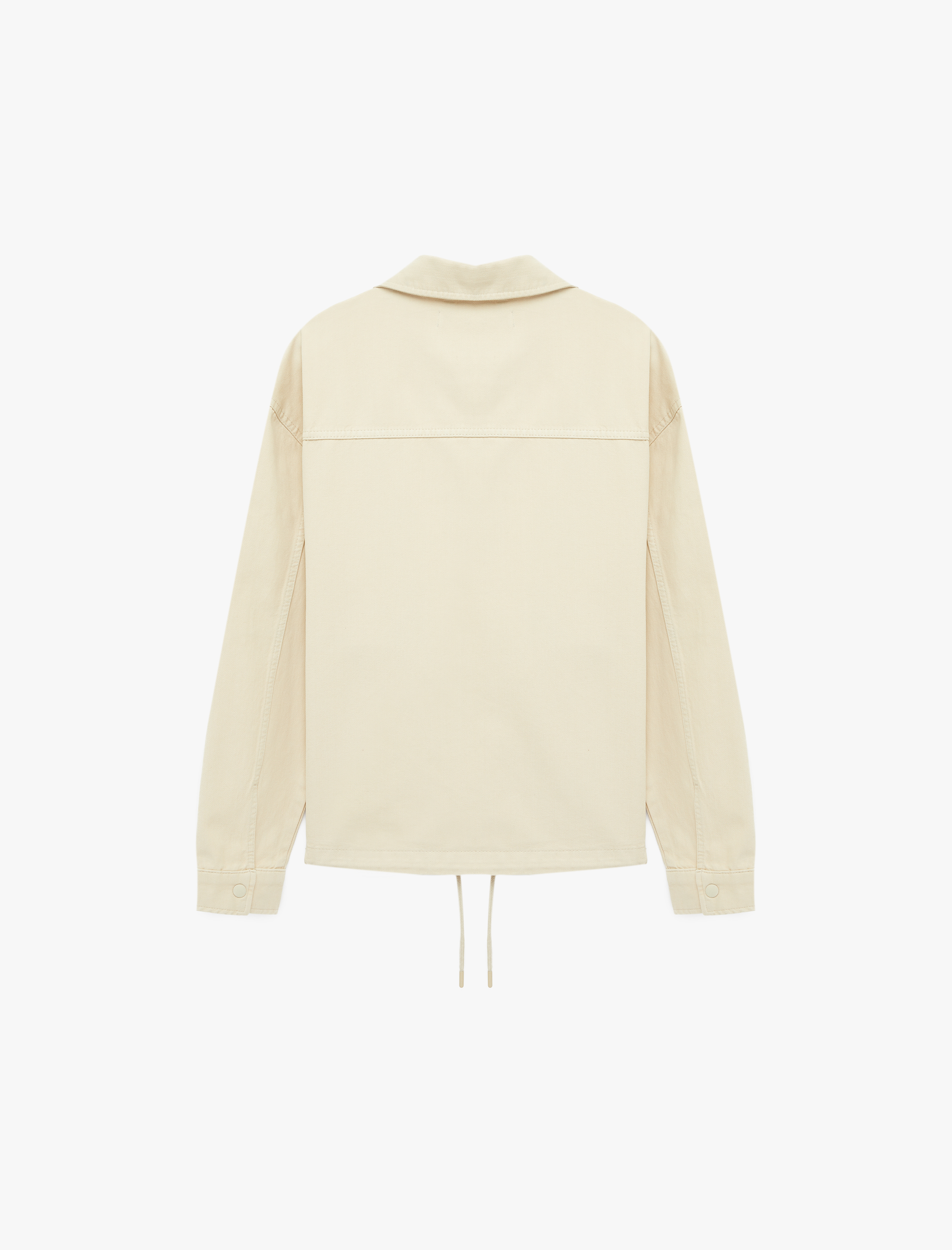   Pamuklu Cepli Uzun Kollu Gömlek Yaka Jean Ceket