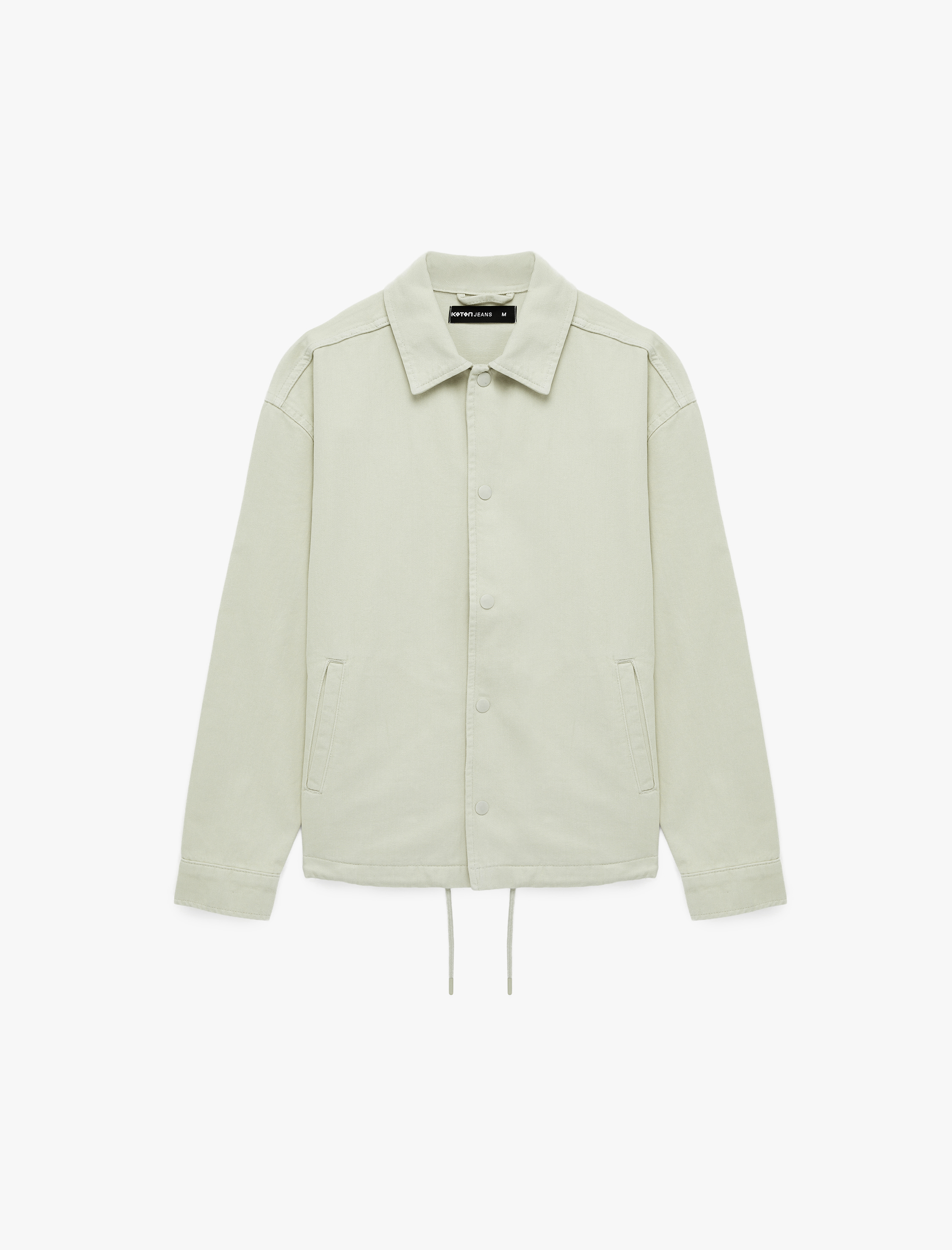   Pamuklu Cepli Uzun Kollu Gömlek Yaka Jean Ceket