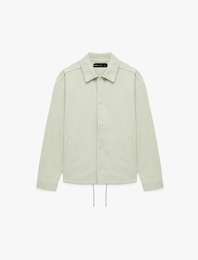 Pamuklu Cepli Uzun Kollu Gömlek Yaka Jean Ceket