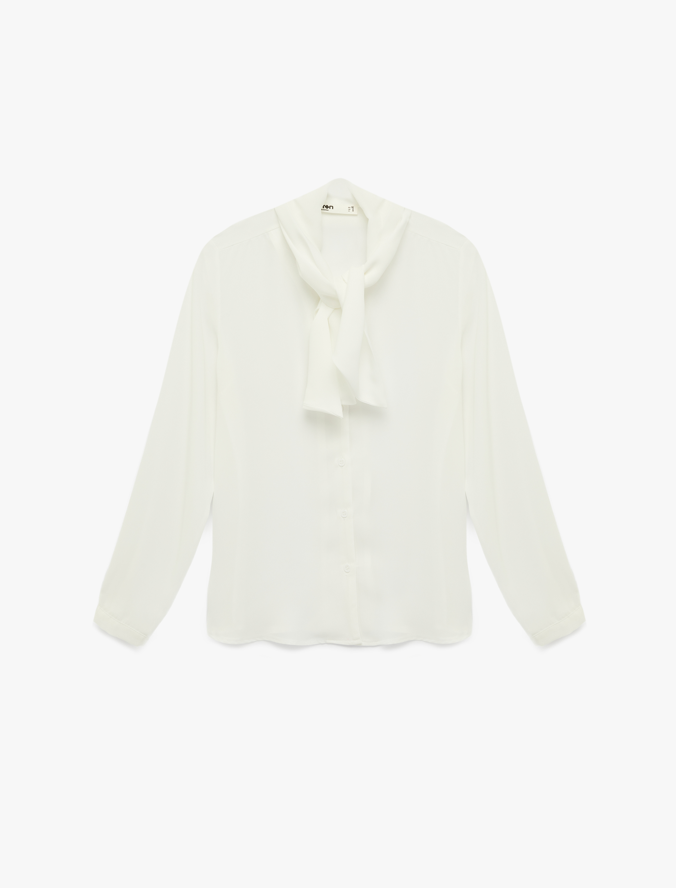   Regular Fit Fular Yaka Uzun Kollu Gömlek