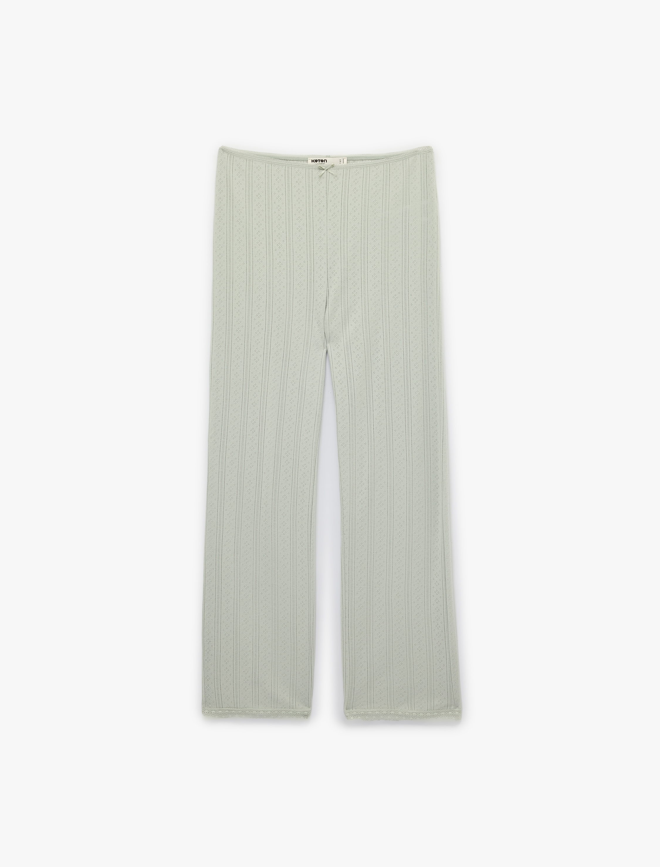   Pamuklu Beli Lastikli Slim Fit Çizgili Pijama Altı