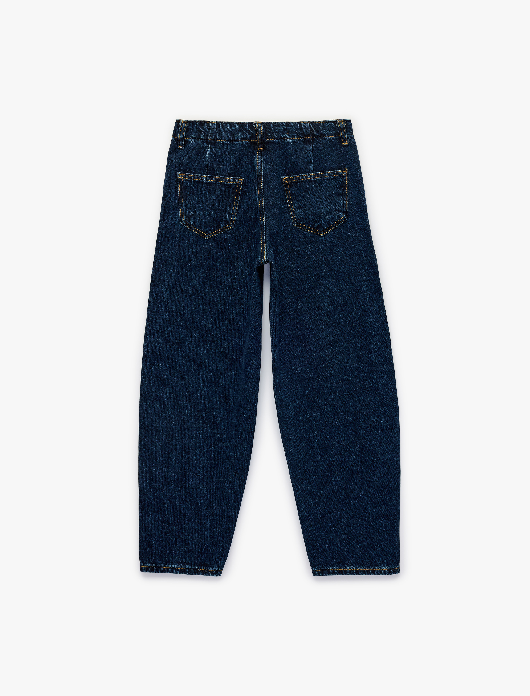  Kız Çocuk Pamuklu Balon Kesim Denim Pantolon