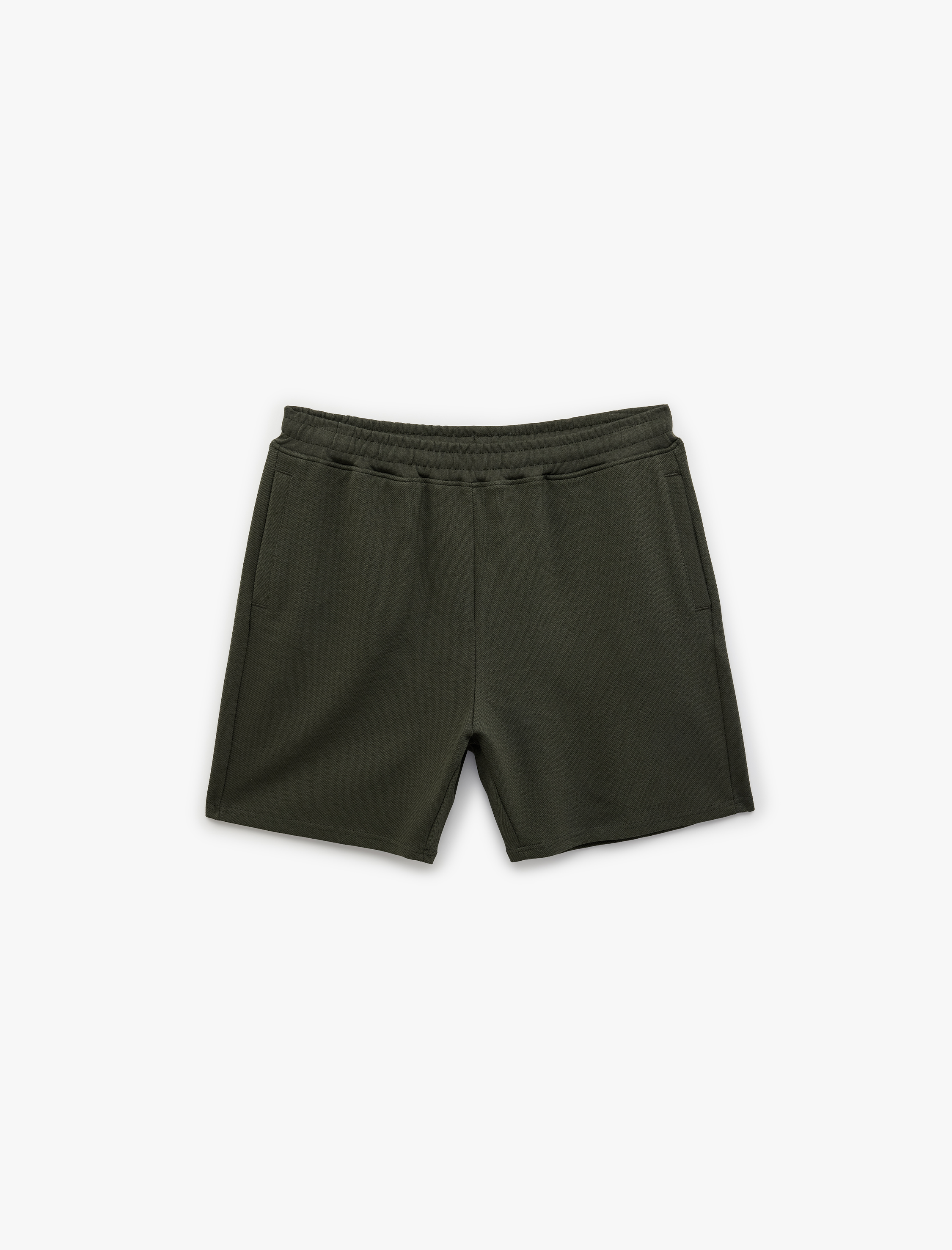   Pamuklu Rahat Kalıp Cepli Beli Lastikli Spor Şort