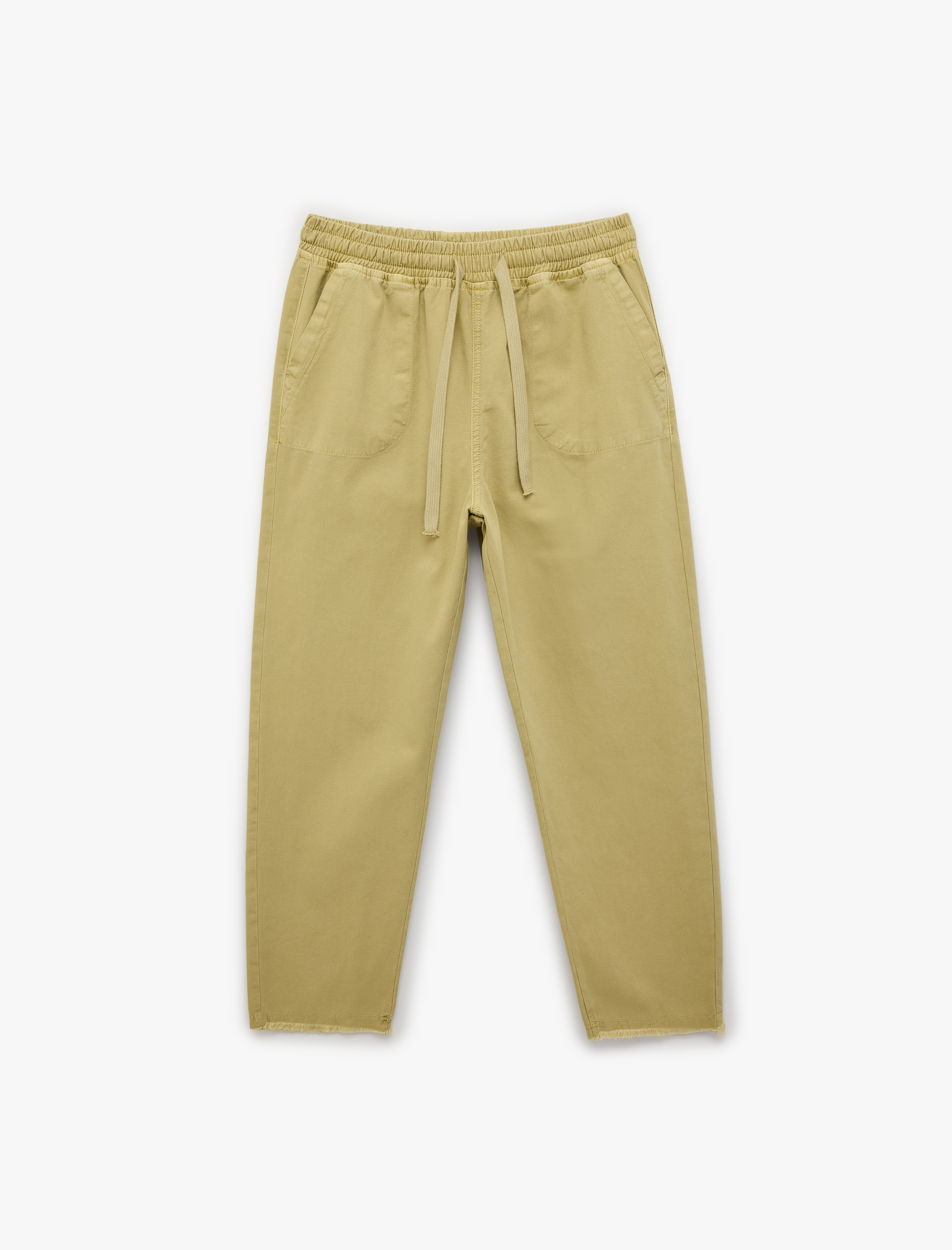   Pamuklu Rahat Kalıp Beli Bağcıklı Eşofman Görünümlü Balon Pantolon