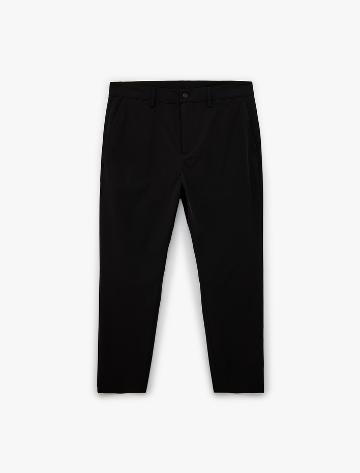  Normal Bel Cepli Slim Fit Düğmeli Kumaş Pantolon