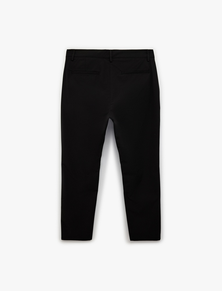  Normal Bel Cepli Slim Fit Düğmeli Kumaş Pantolon