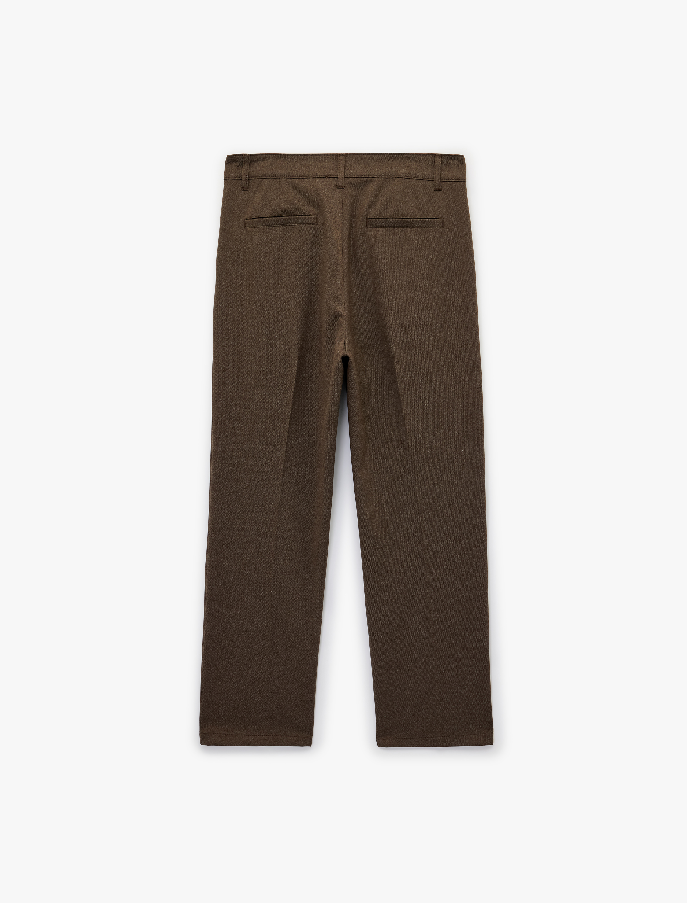   Rahat Kalıp Viskon Karışımlı Cepli Düğmeli Pileli Kumaş Pantolon