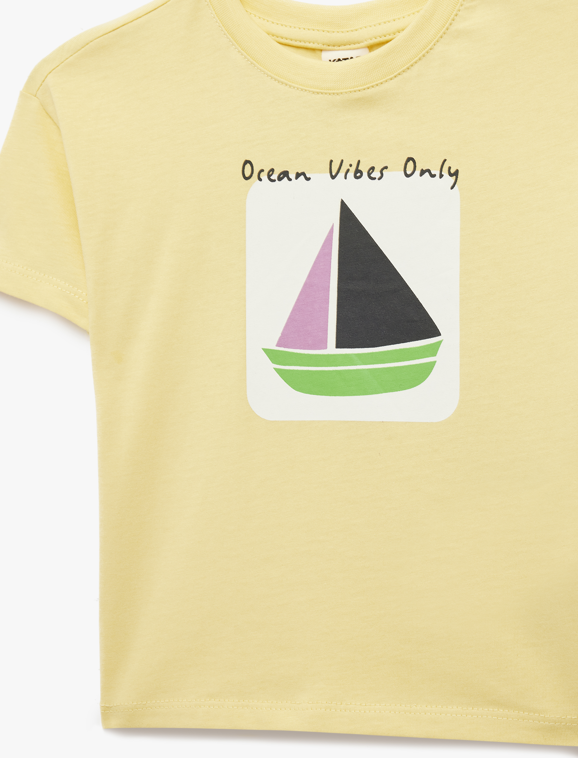  Erkek Bebek Pamuklu Kısa Kollu Bisiklet Yaka Baskılı Tişört