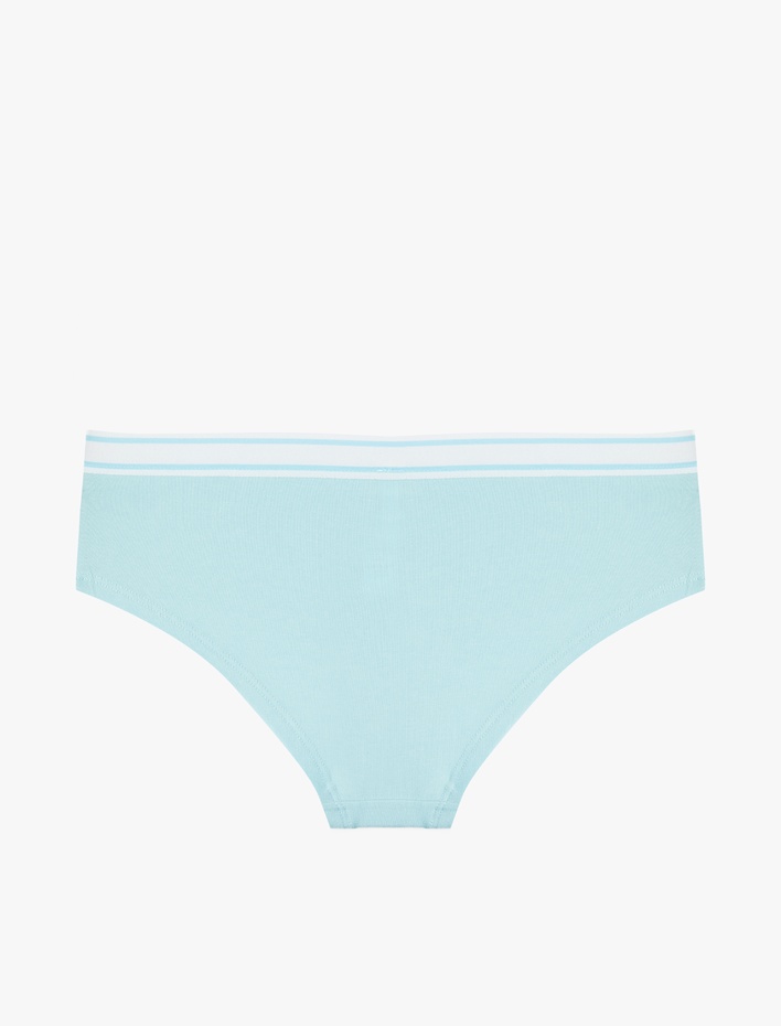  Yüksek Bel Pamuklu Baskılı Hipster Külot