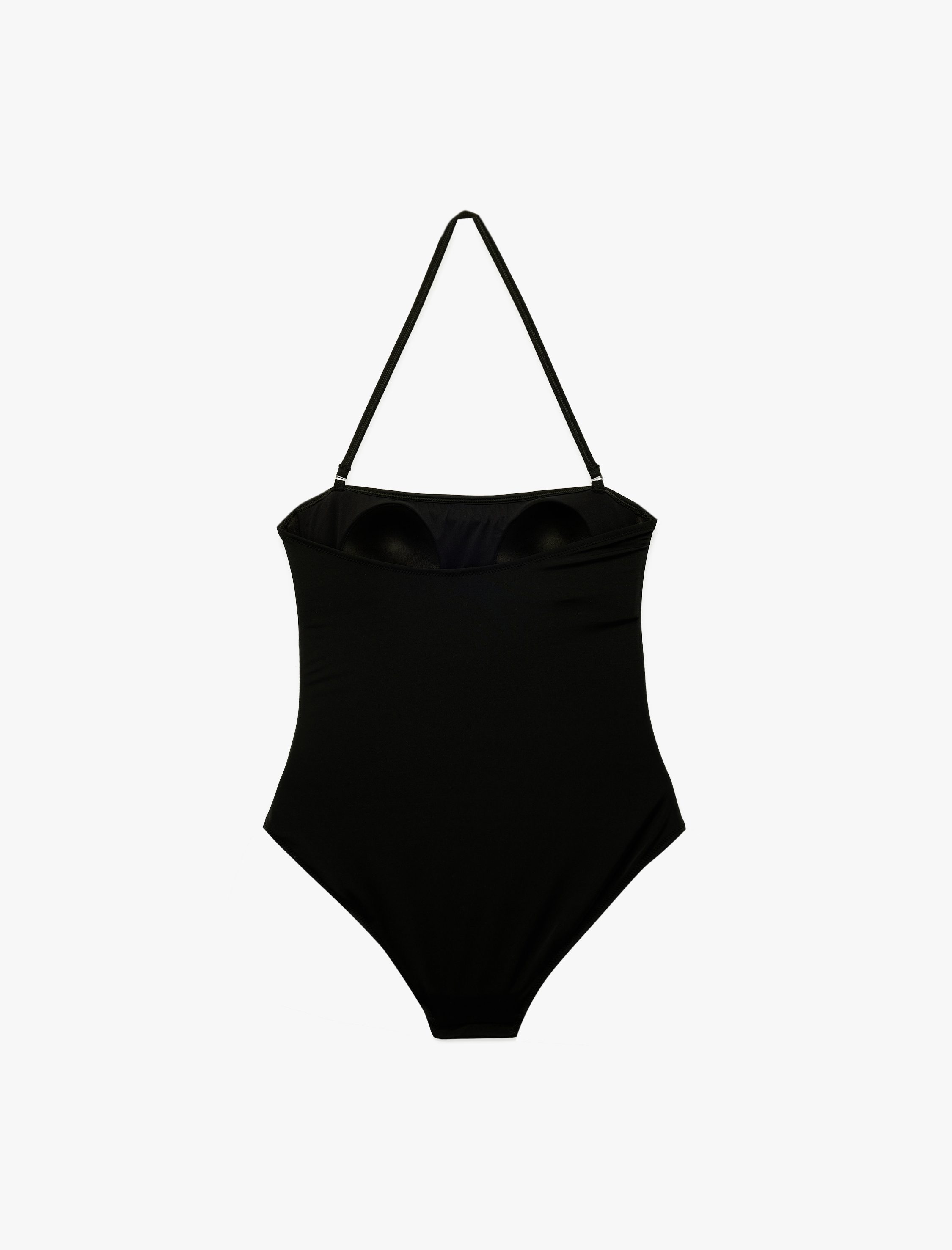   Çıkarılabilir Askılı Fırfırlı Straplez Mayo