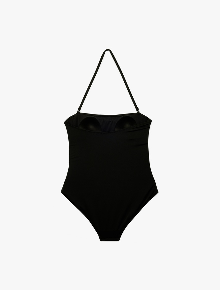  Çıkarılabilir Askılı Fırfırlı Straplez Mayo