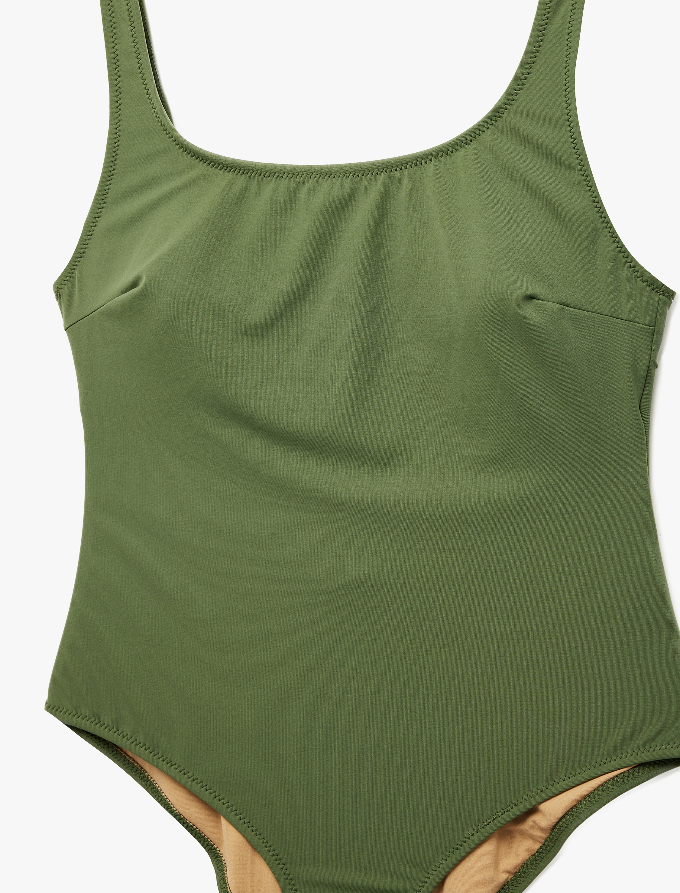   U Yaka Kalın Askılı Yüzücü Mayo