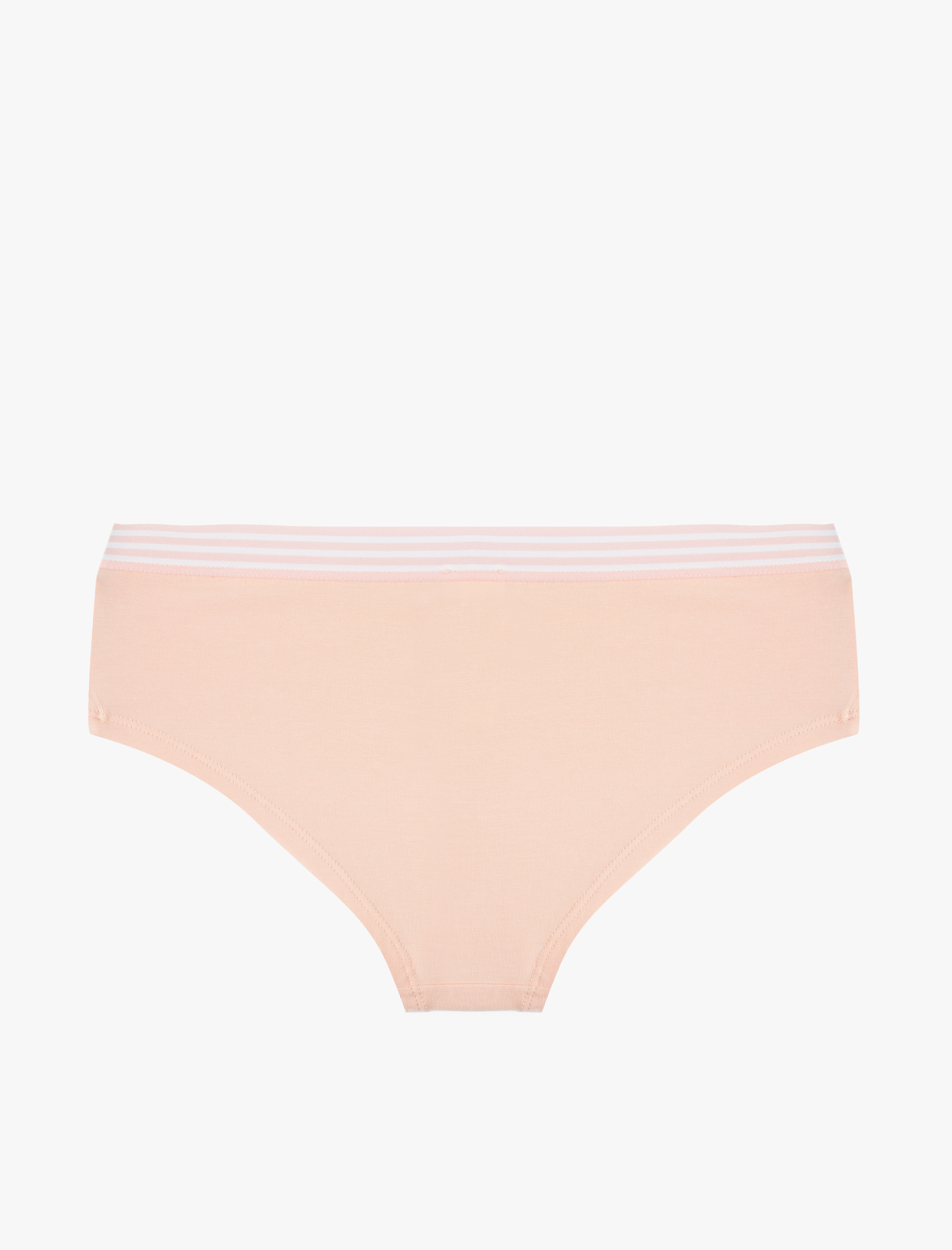   Pamuklu Çiçek Baskılı Bel Detaylı Yüksek Bel Hipster Külot