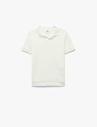 Pamuklu Kısa Kollu Polo Yaka Tişört