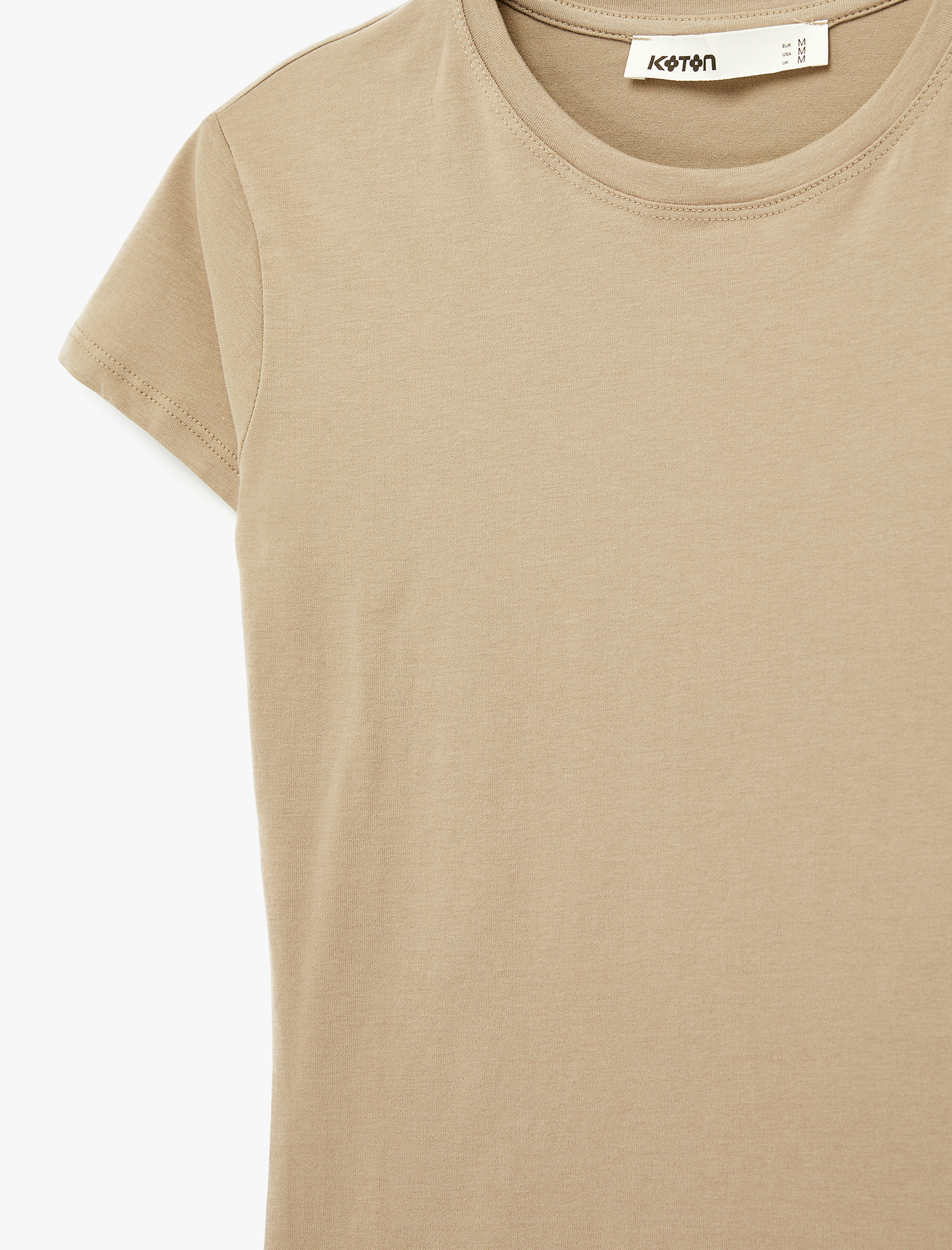   Slim Fit Kısa Kollu Bisiklet Yaka Pamuklu Tişört