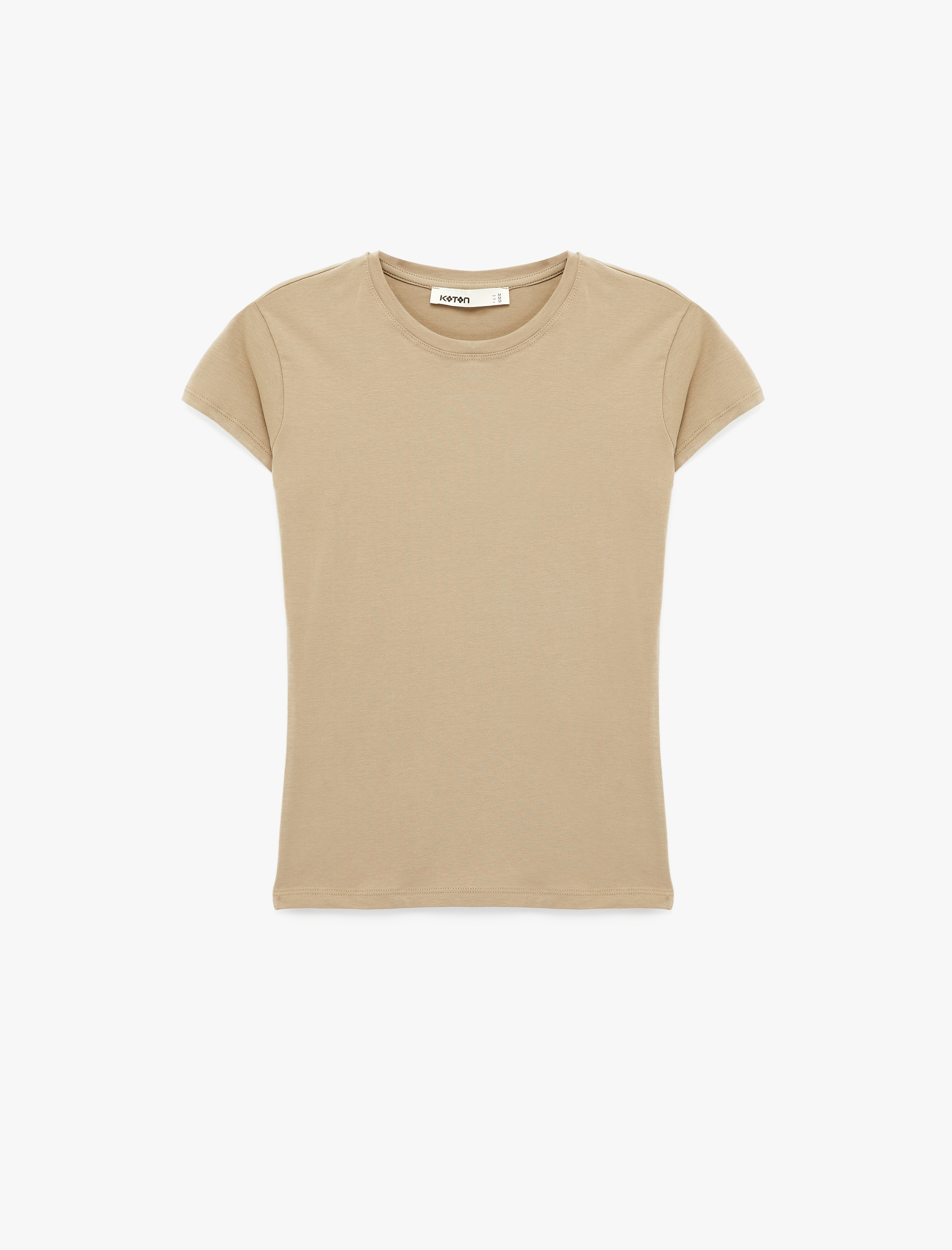   Slim Fit Kısa Kollu Bisiklet Yaka Pamuklu Tişört