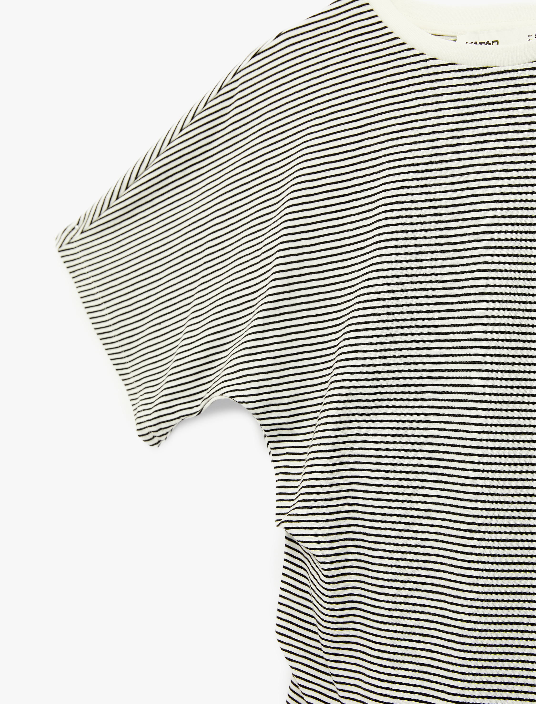   Slim Fit Kısa Kollu Bisiklet Yaka Çizgili Tişört